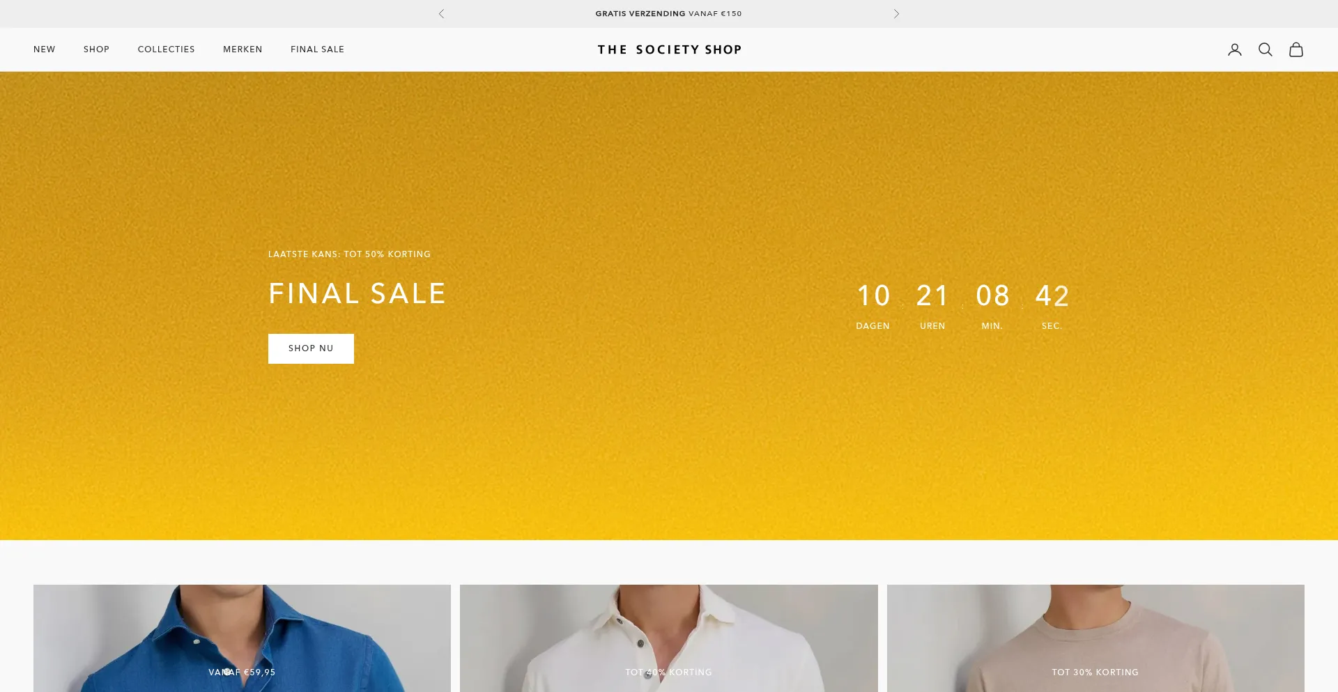 Website screenshot of Thesocietyshop.com