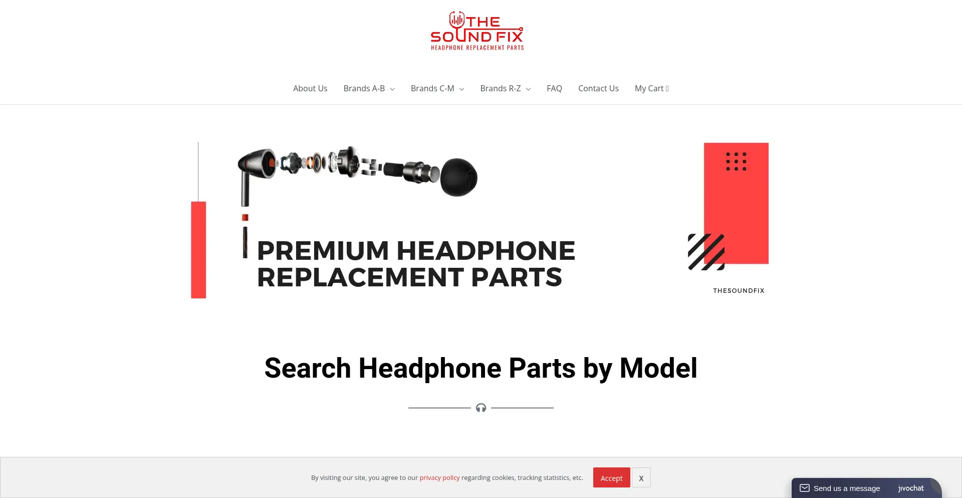 Website screenshot of Thesoundfix.com