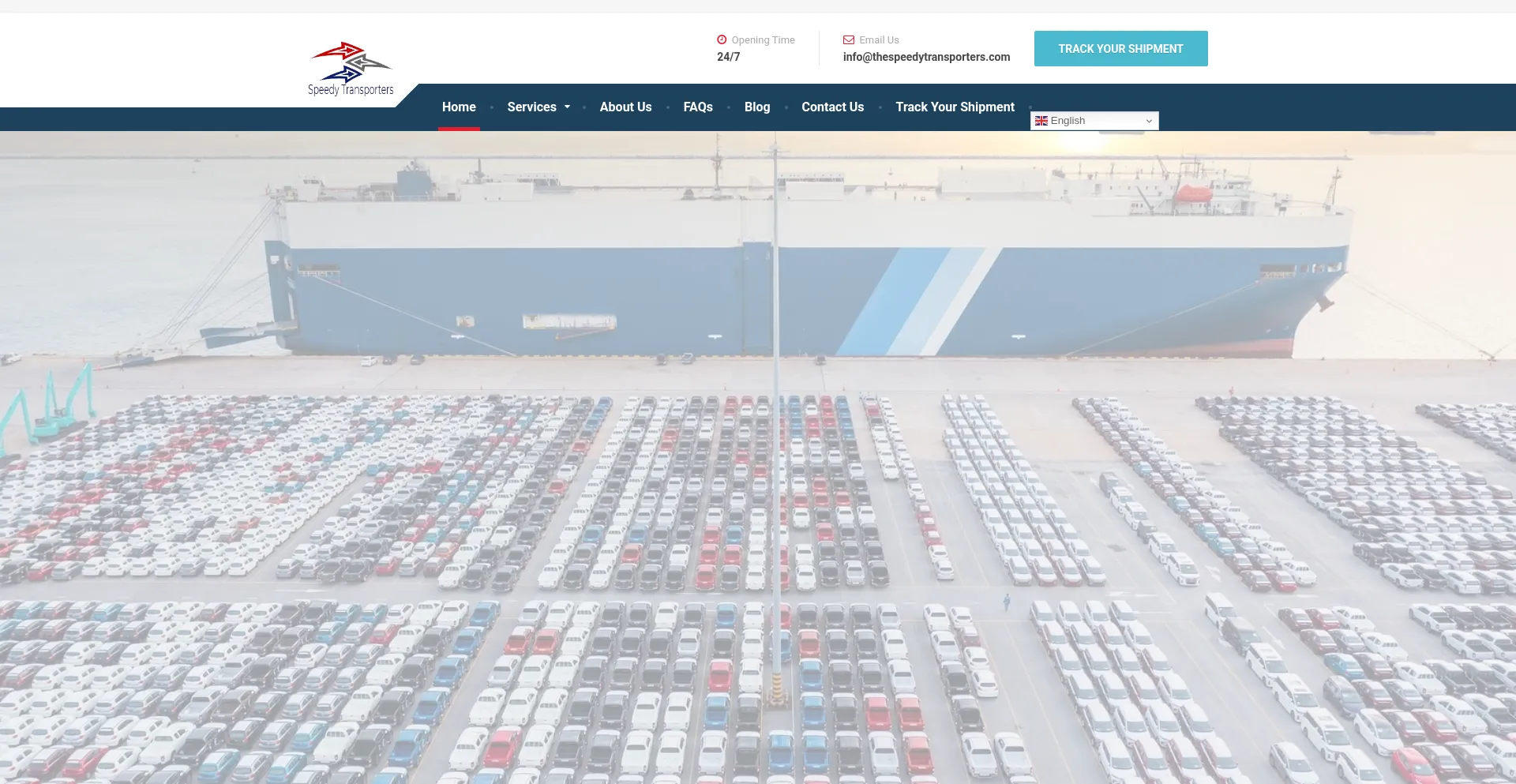 Website screenshot of Thespeedytransporters.com
