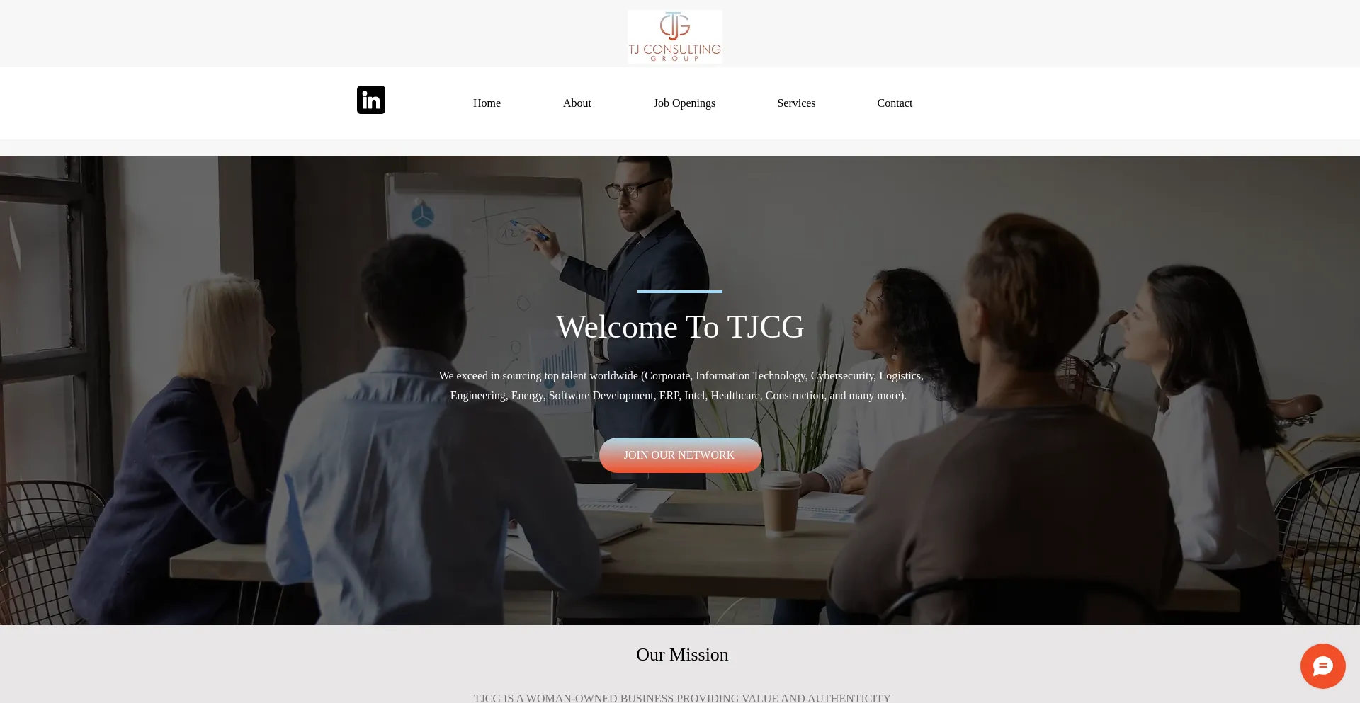 Website screenshot of Thetjconsultinggroup.com
