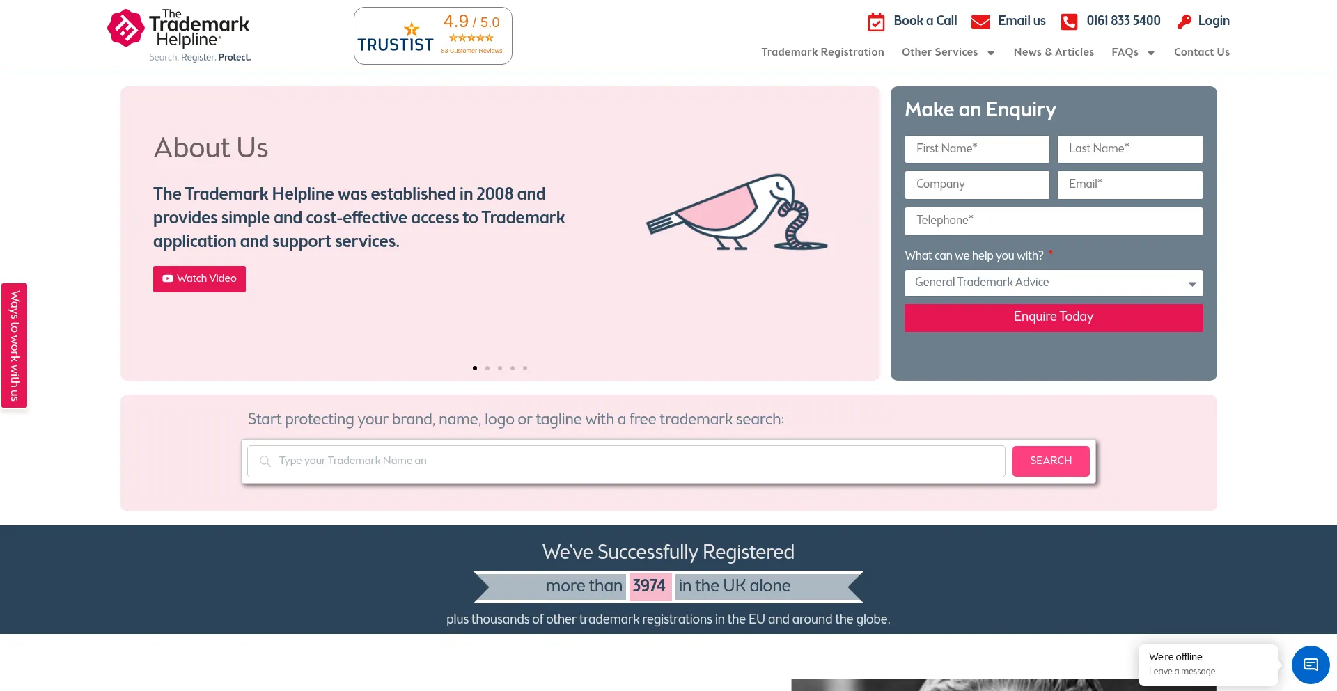 ¿És Seguro y Confiable Thetrademarkhelpline.com?