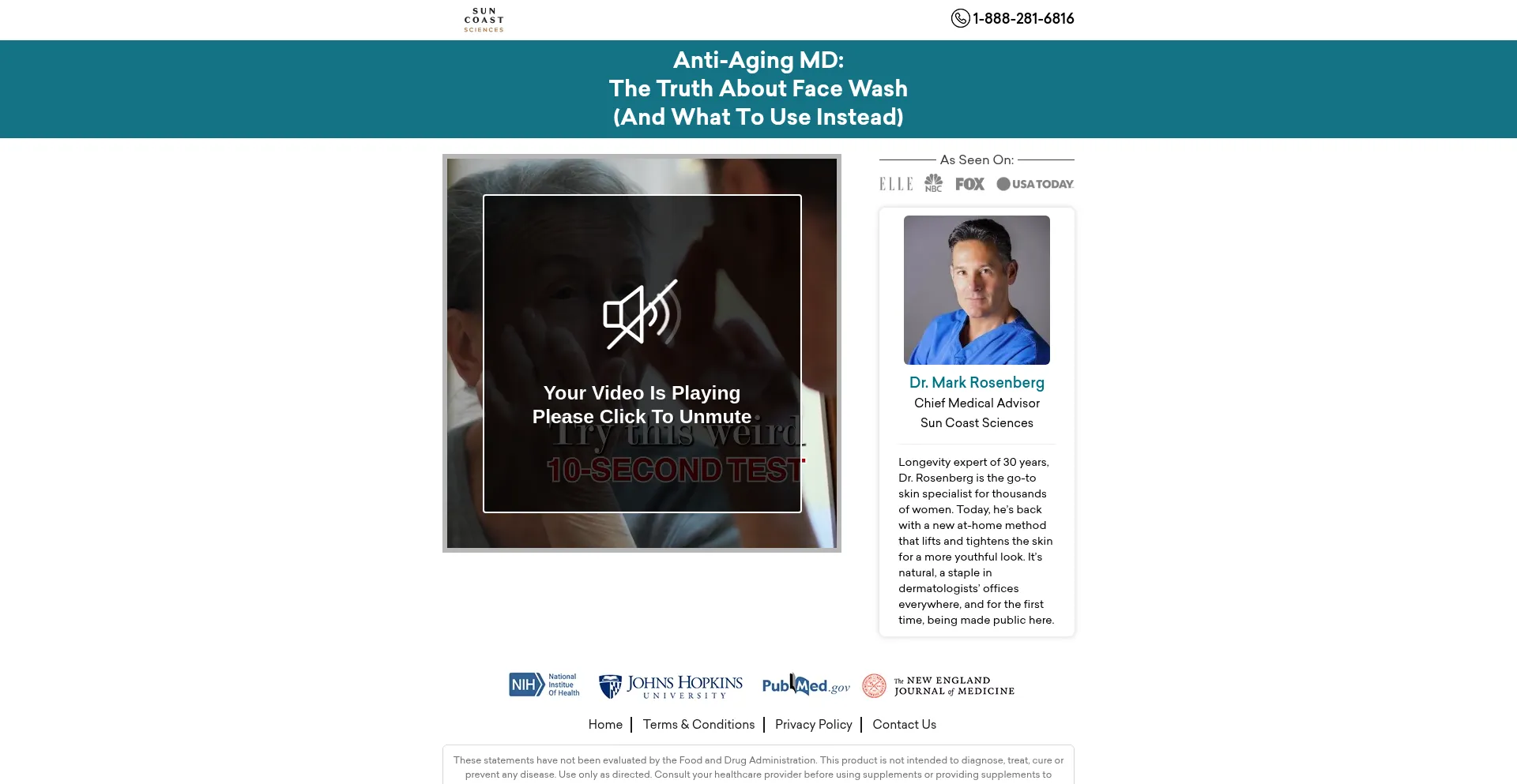 Website screenshot of Thetruthaboutcleansers.com
