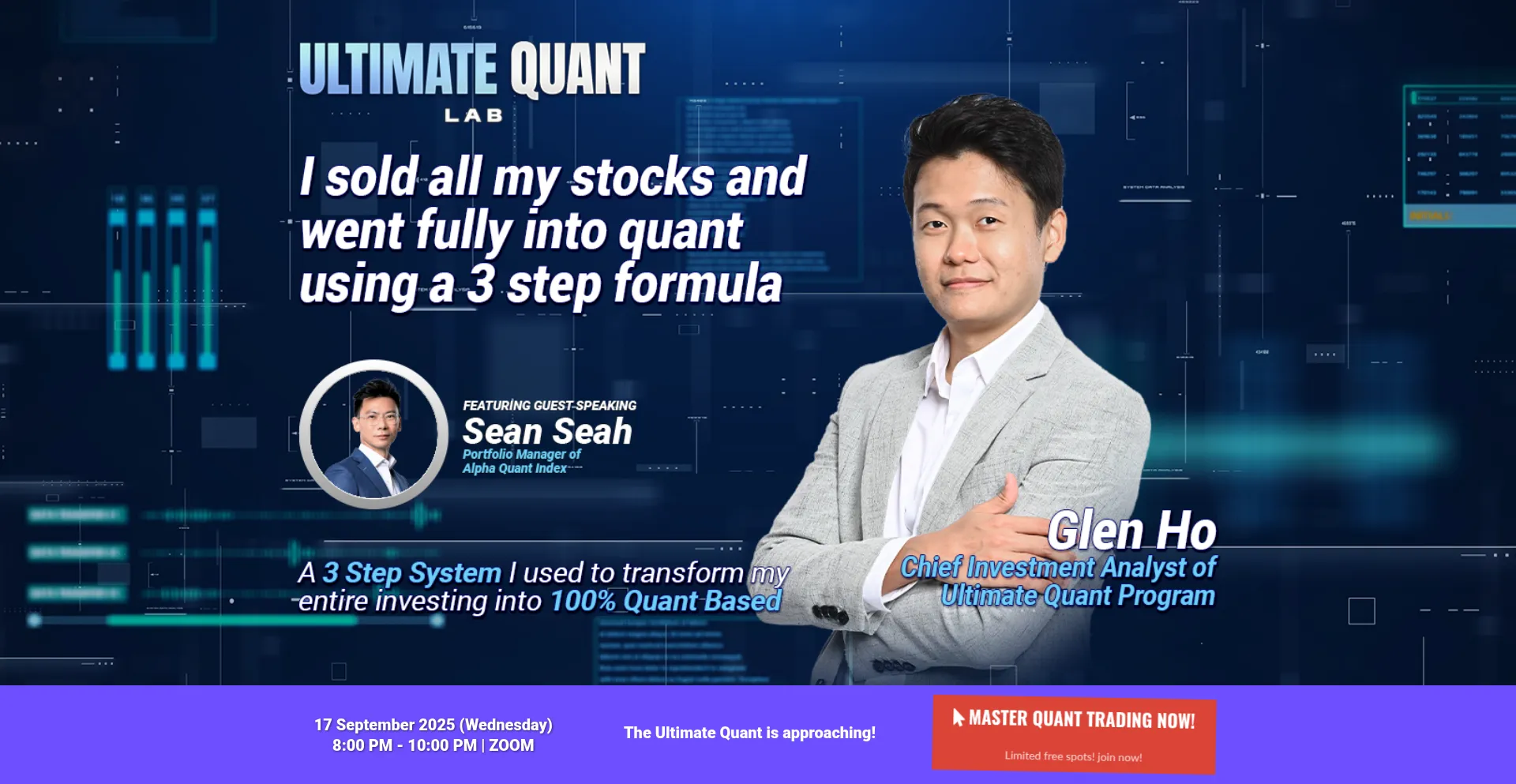Website screenshot of Theultimatequant.com