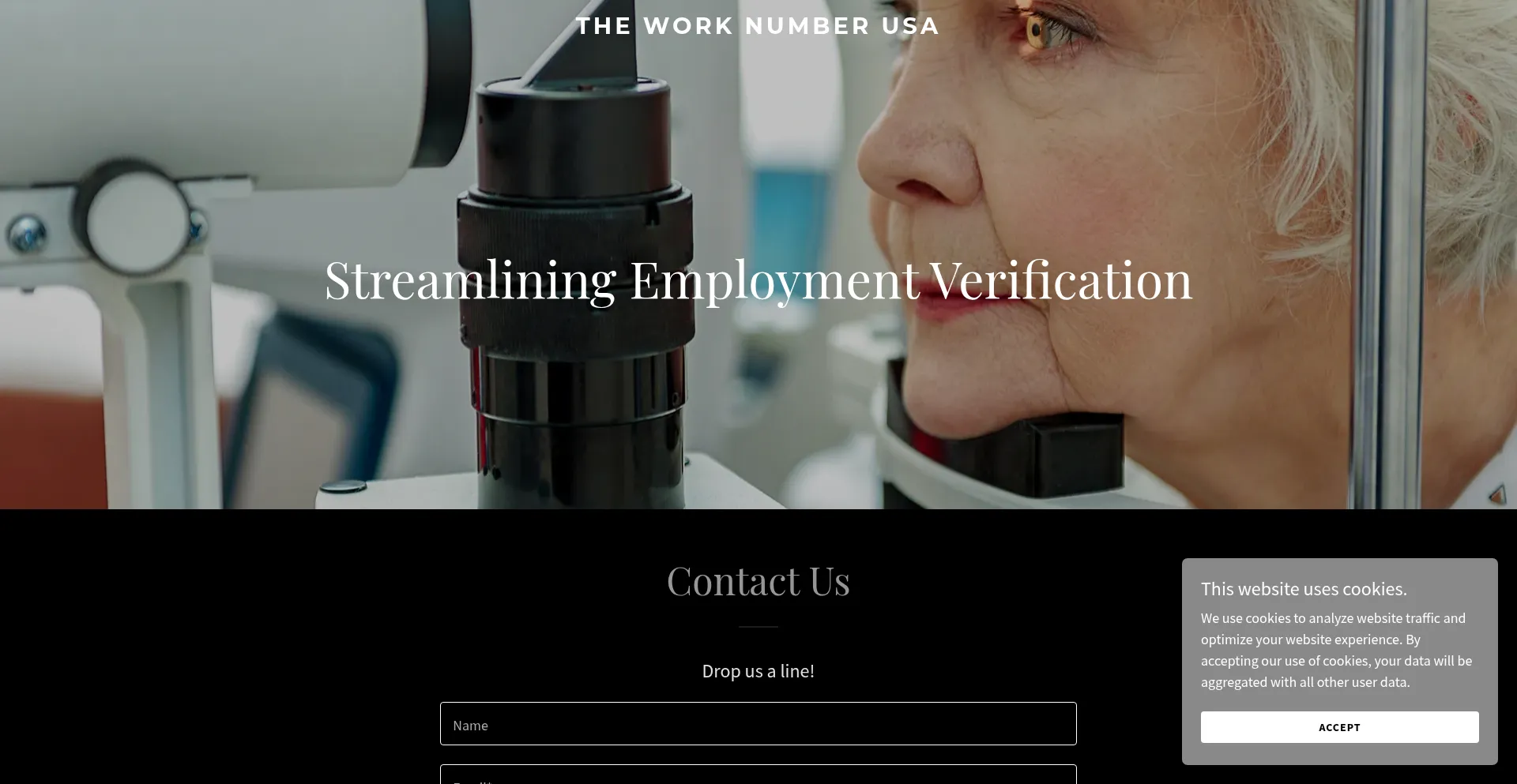 Website screenshot of Theworknumberusa.com