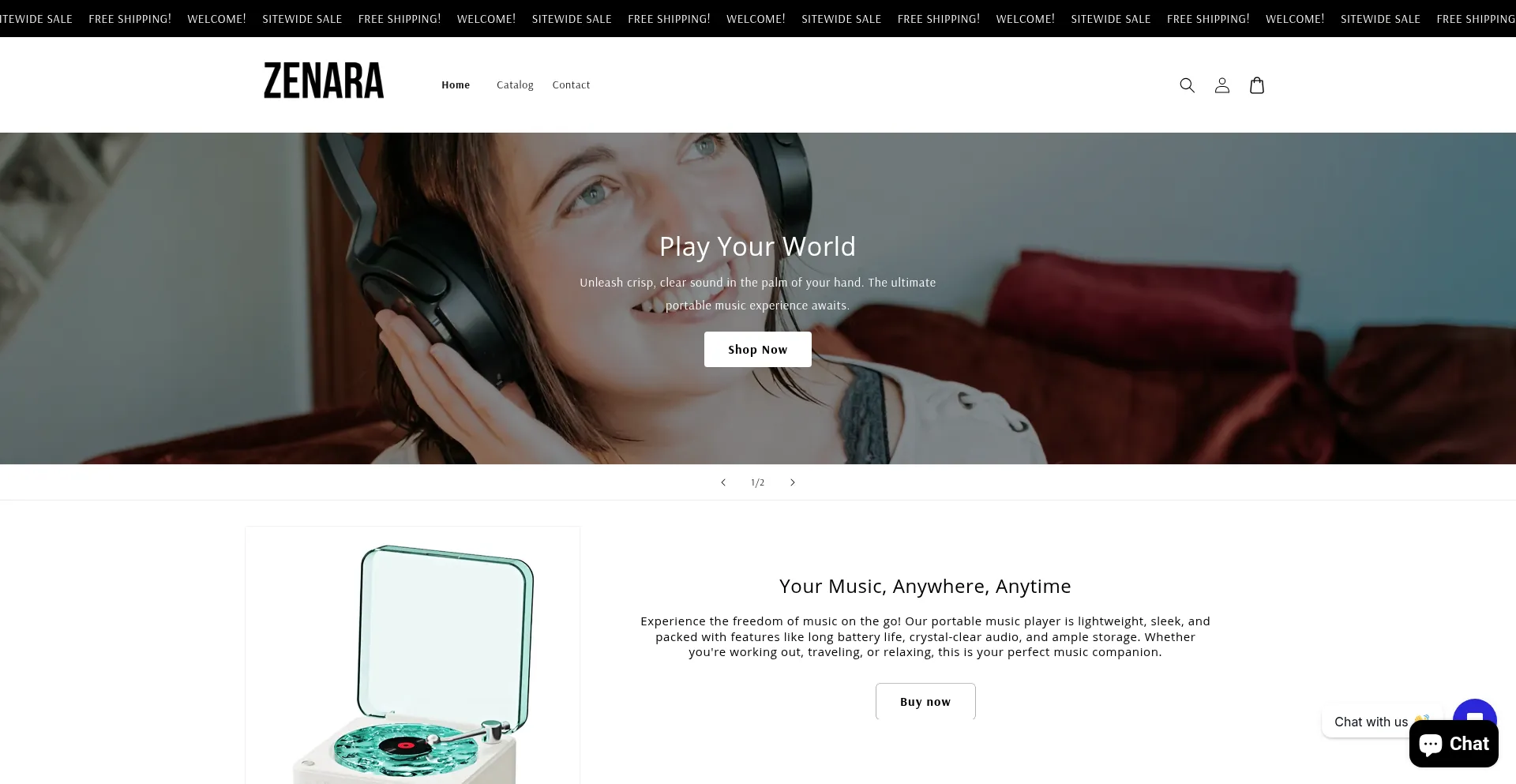 Website screenshot of Thezenara.com