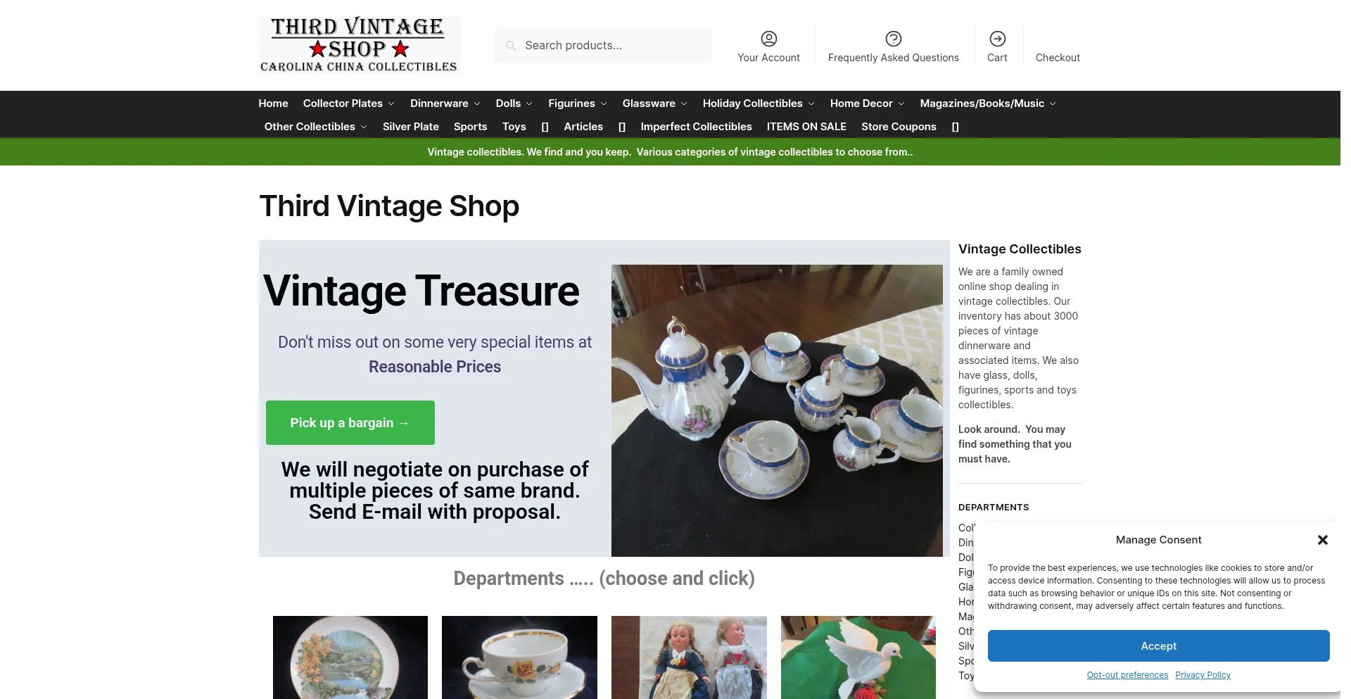 Website screenshot of Thirdvintage.com