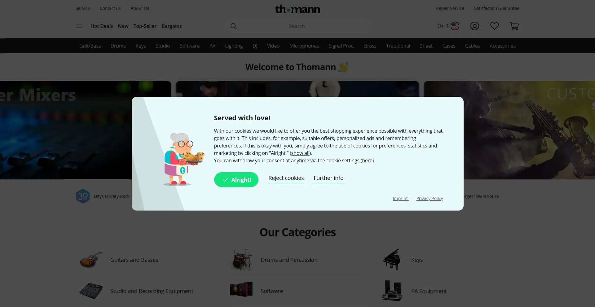 ¿És Seguro y Confiable Thomann.shop?