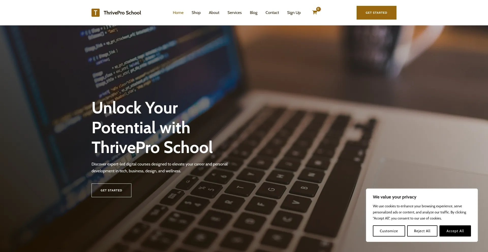 Website screenshot of Thprs.com