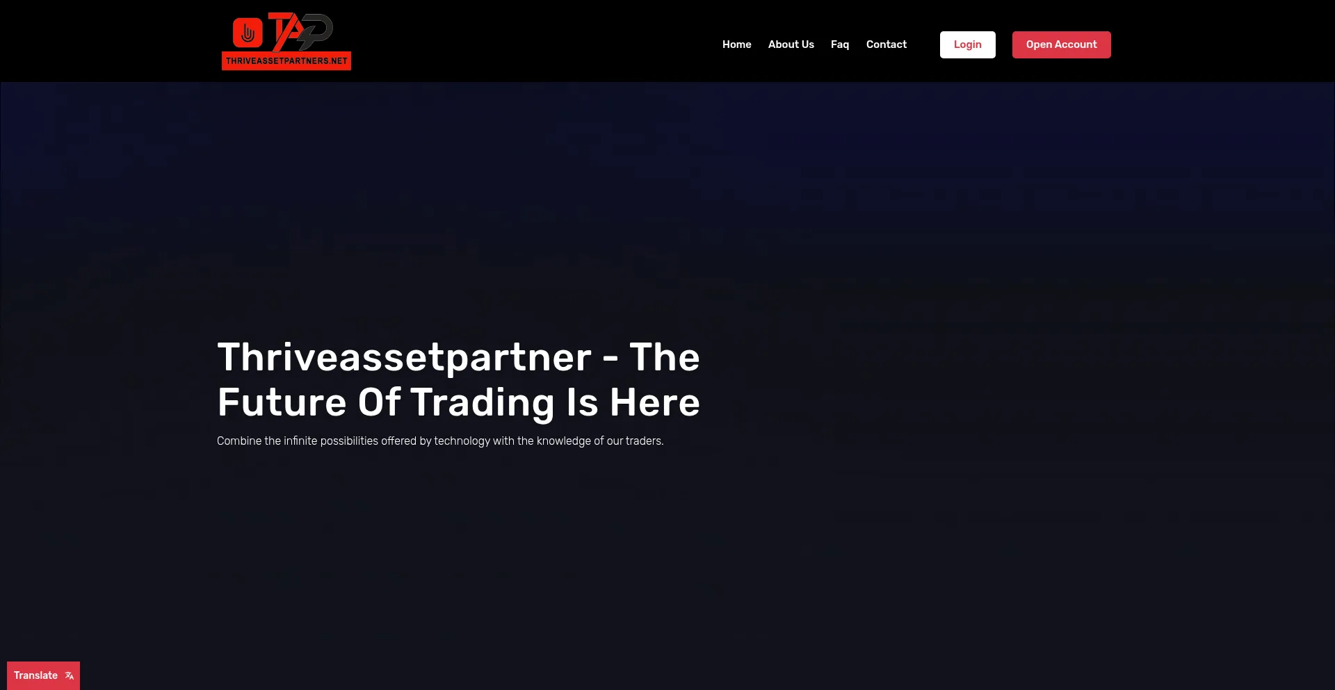 Website screenshot of Thriveassetpartner.com