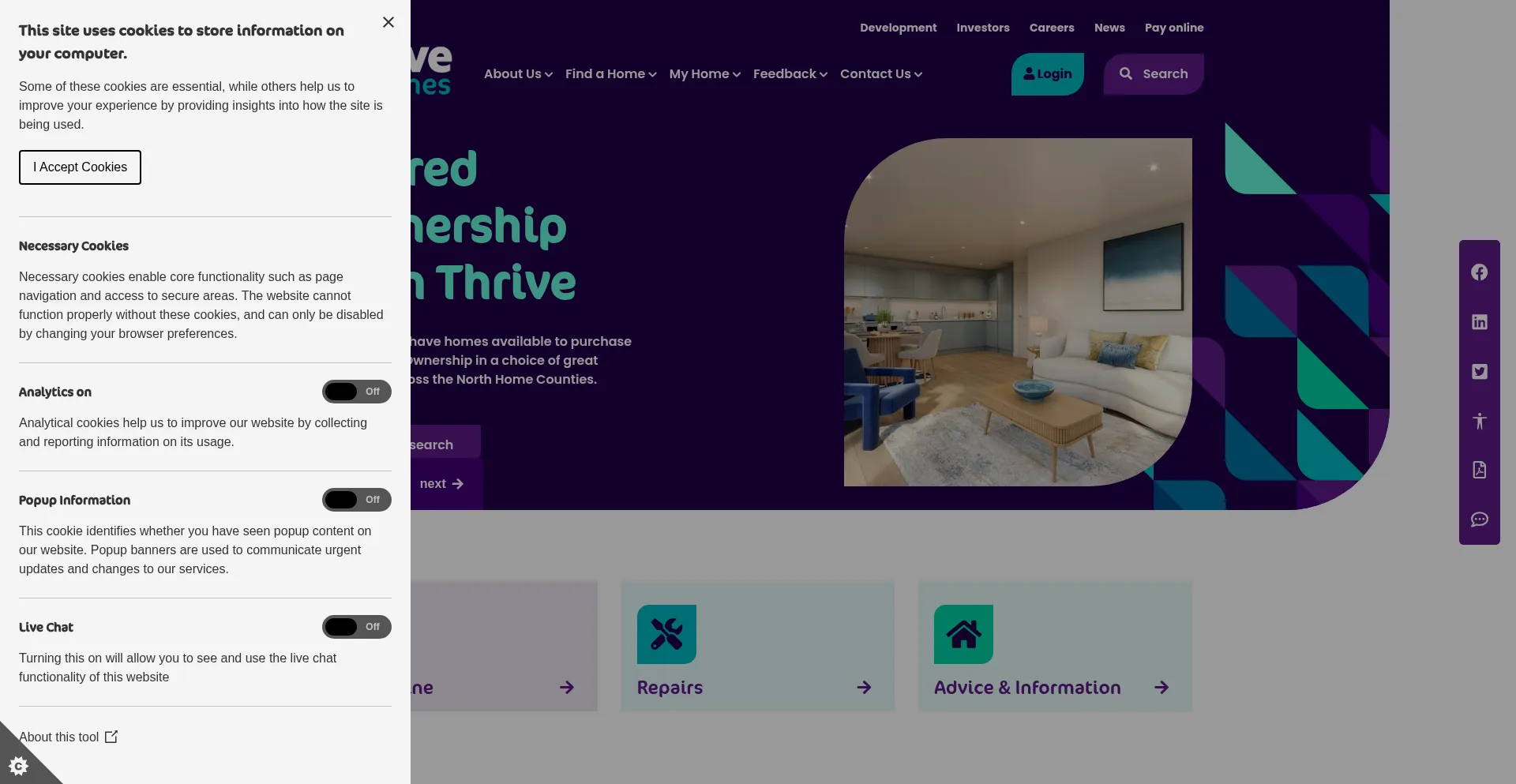 ¿És Seguro y Confiable Thrivehomes.org.uk?