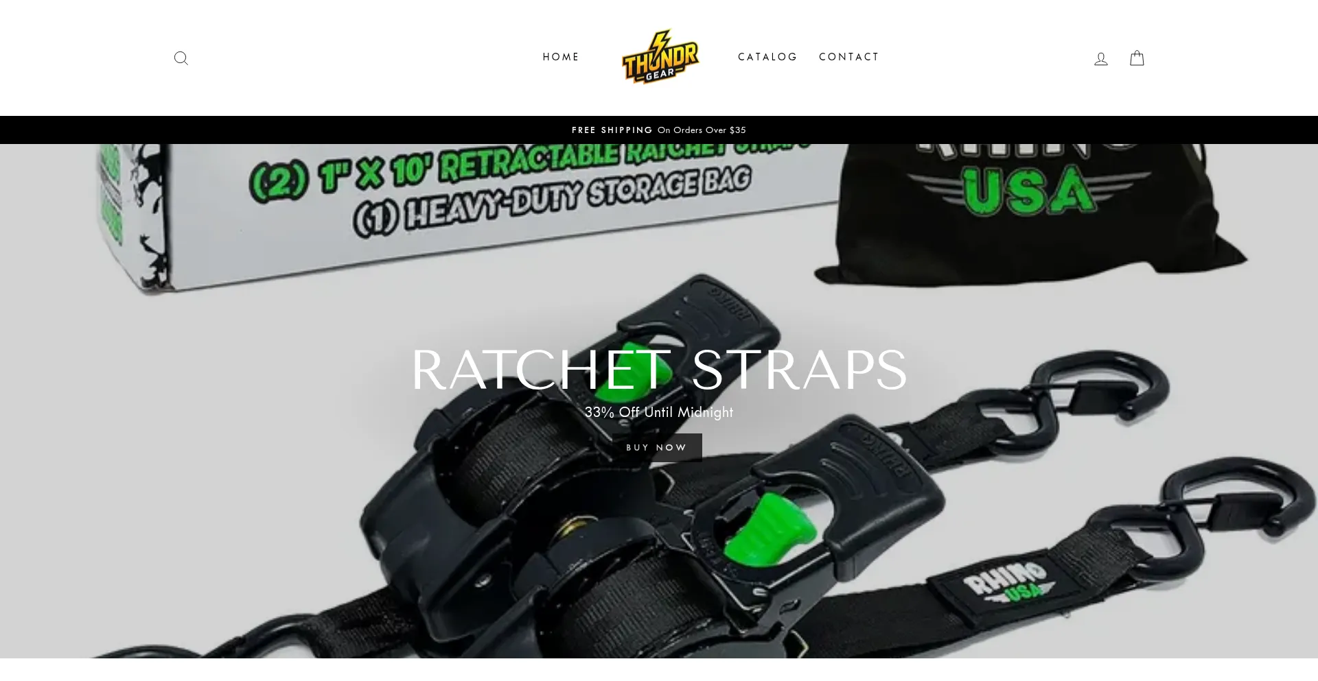 Website screenshot of Thundrstraps.com
