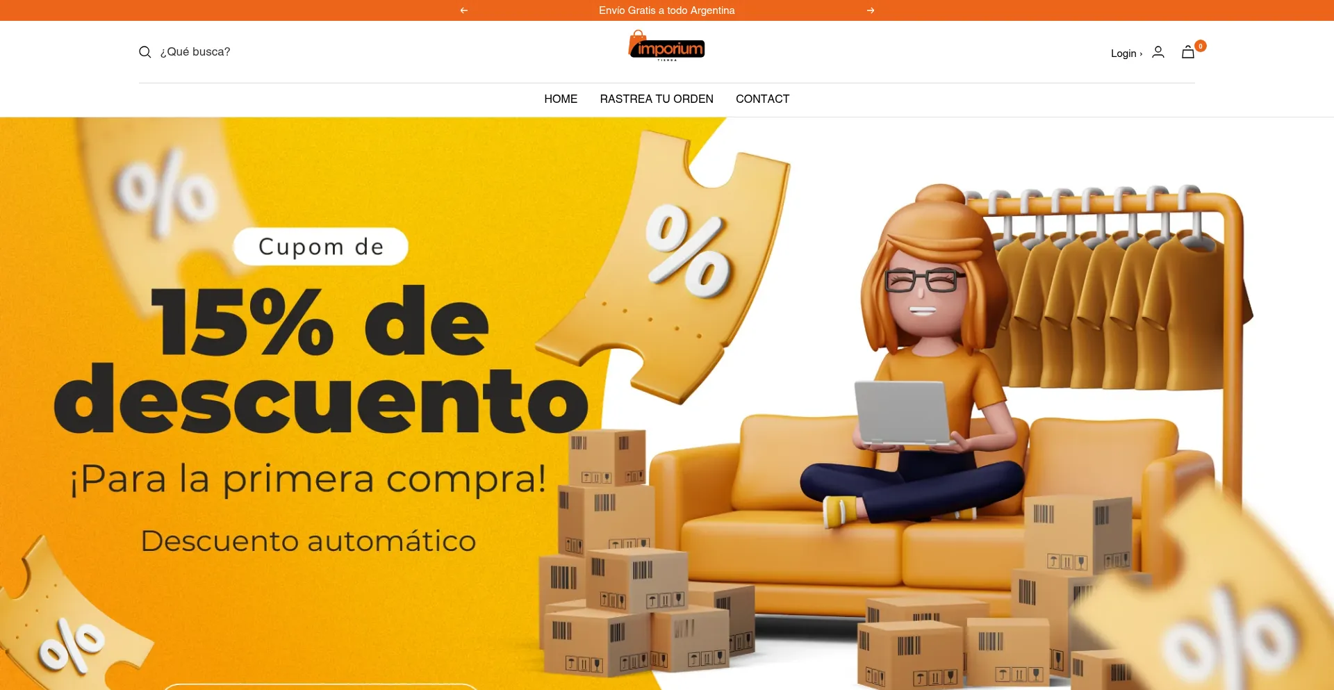 Website screenshot of Tiendaimporium.online