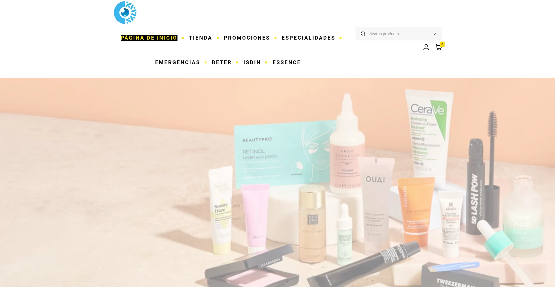 Website screenshot of Tiendasdemaquillaje.com