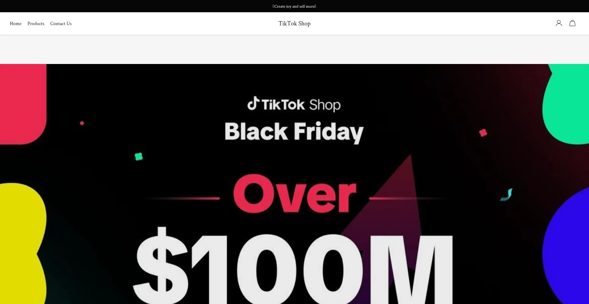 Website screenshot of Tiktrendoutlet.com