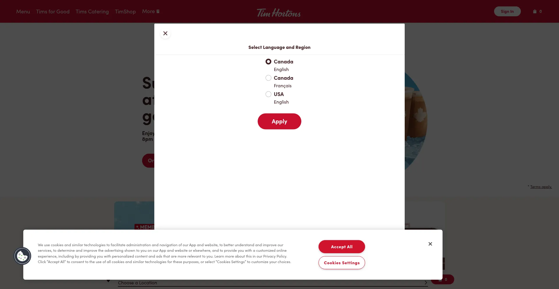 Timhortons.ca