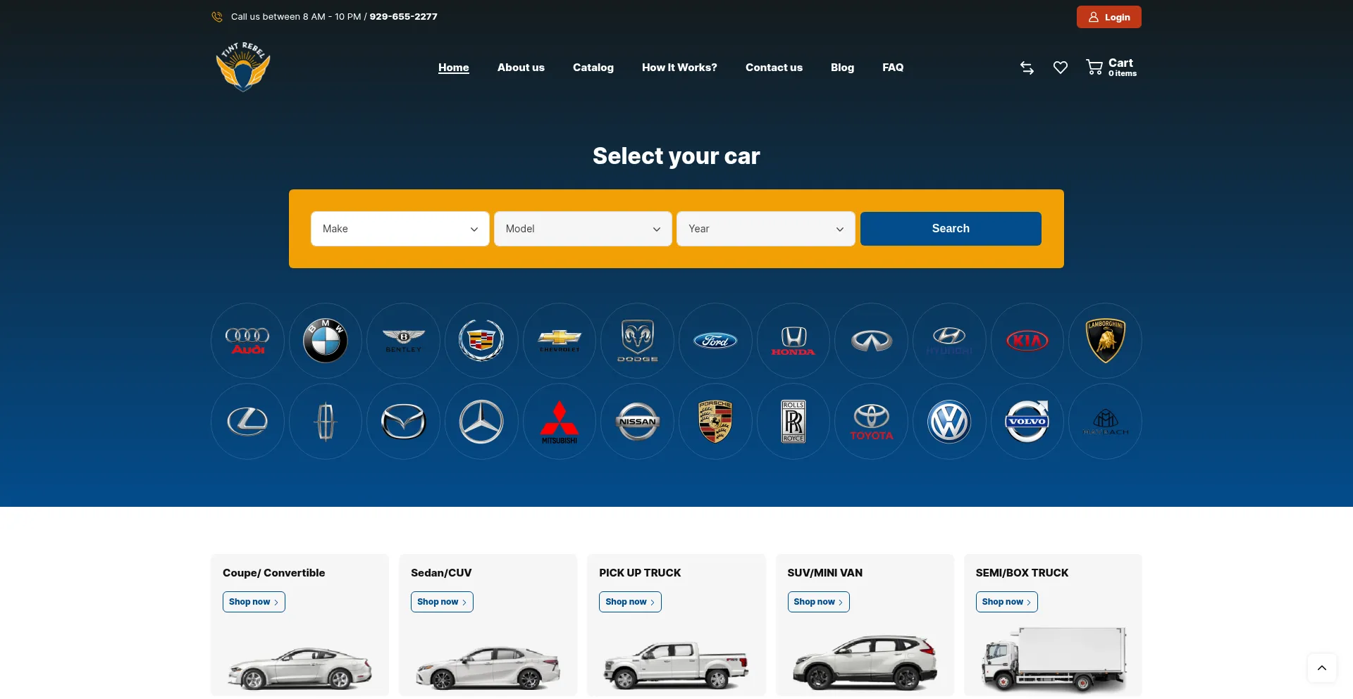 Website screenshot of Tintrebel.com