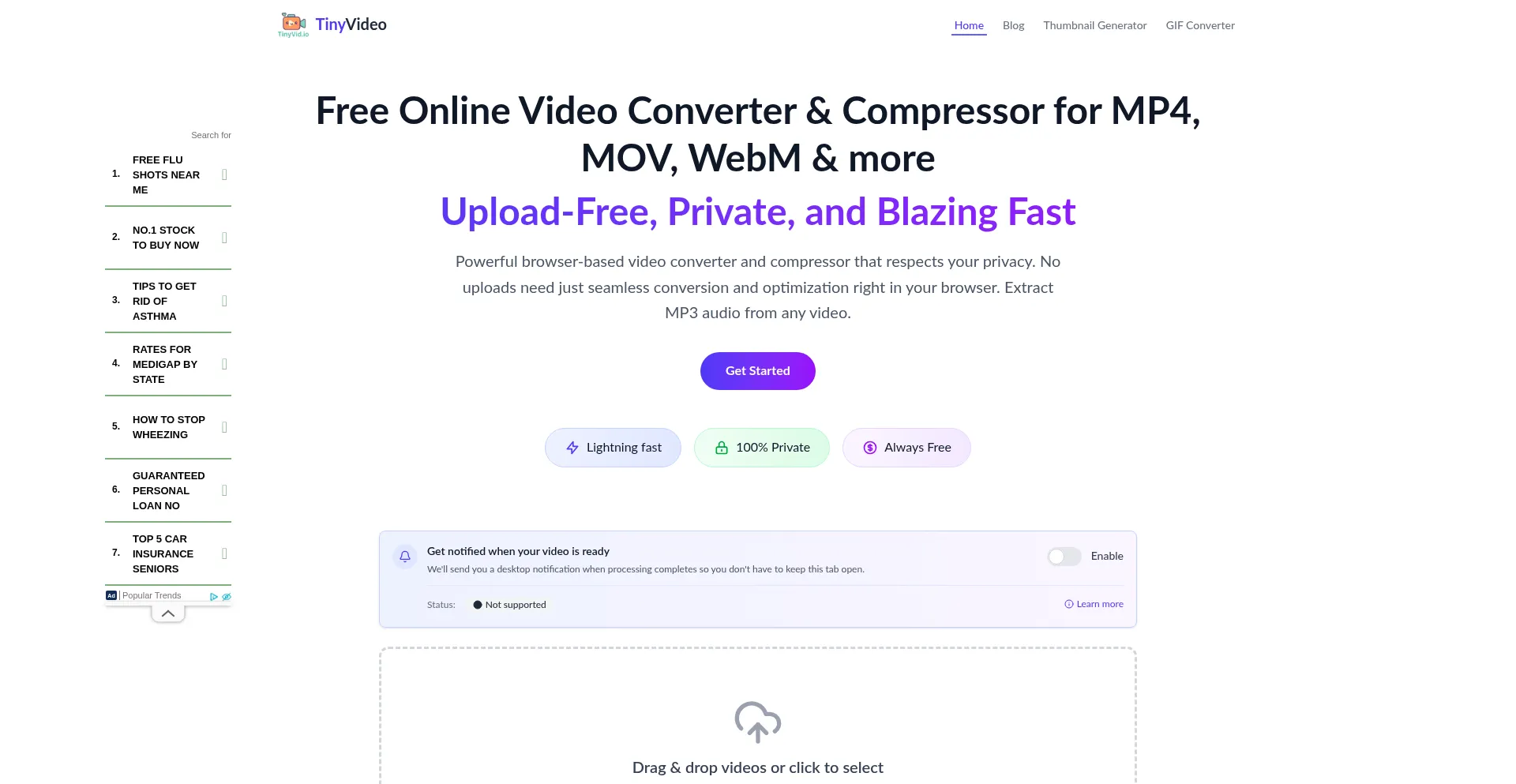 ¿És Seguro y Confiable Tinyvid.io?