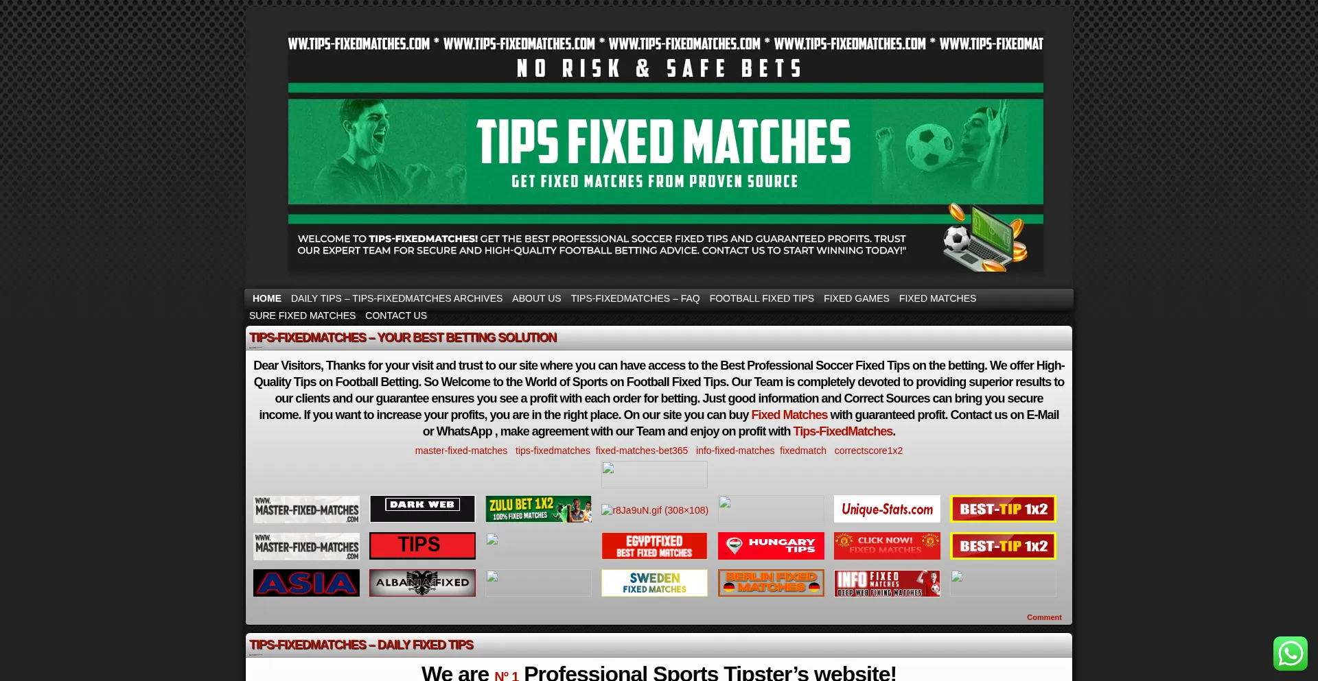 ¿És Seguro y Confiable Tips-fixedmatches.com?