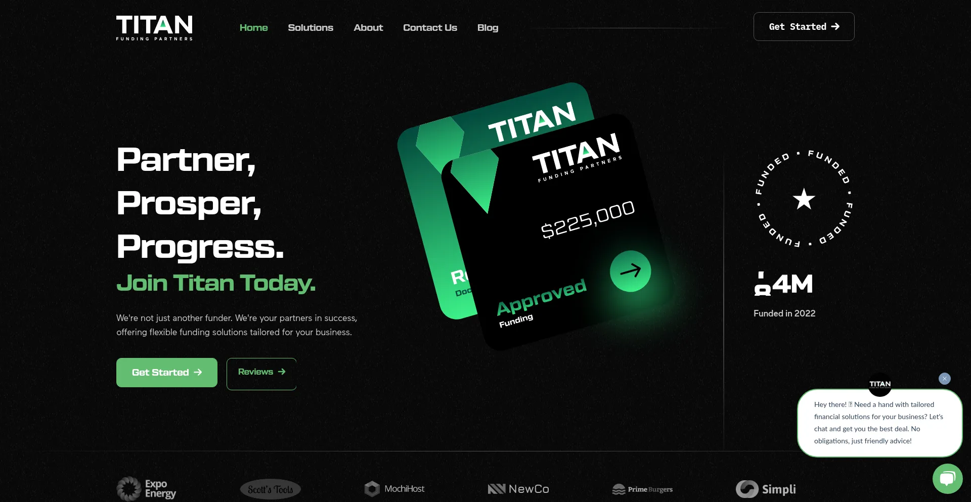Website screenshot of Titanfundingpartners.com