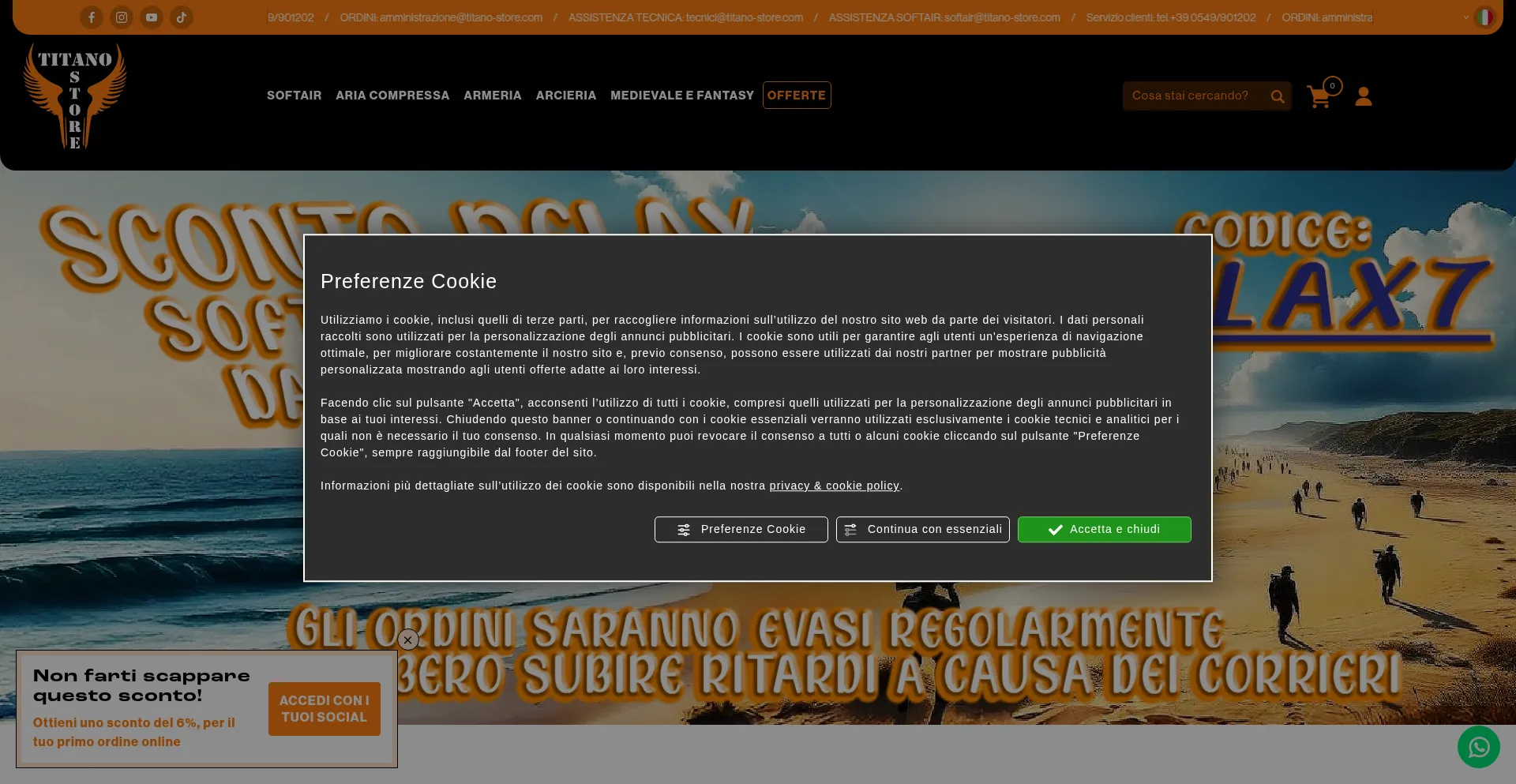 Website screenshot of Titano-store.com