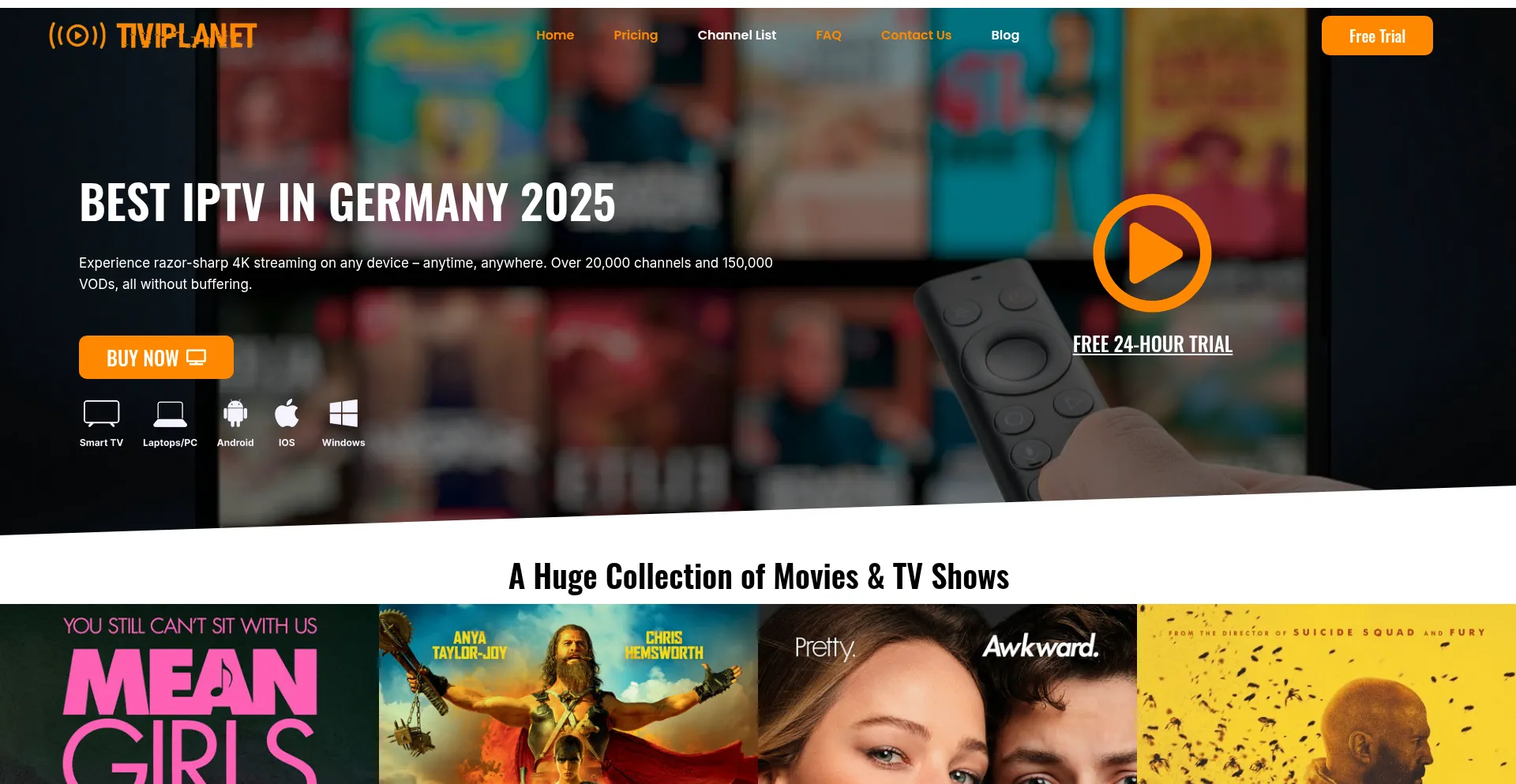 Website screenshot of Tiviplanet.com
