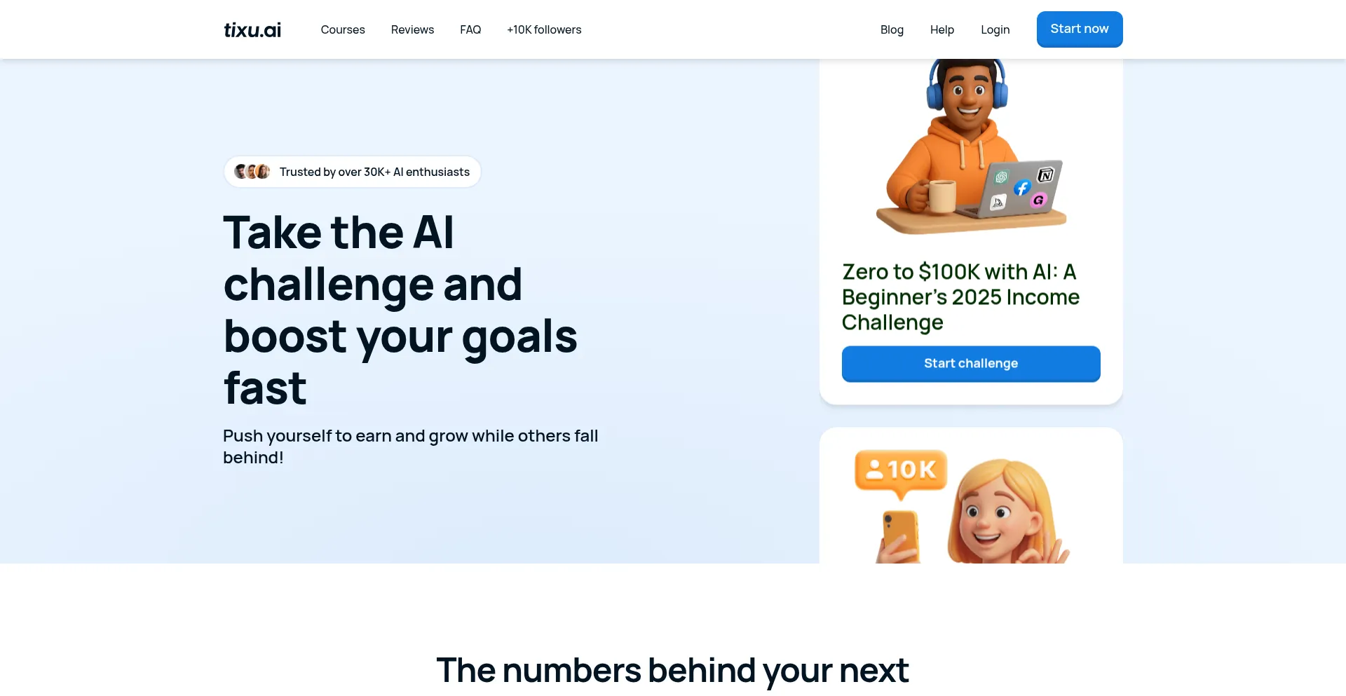 Website screenshot of Tixu.ai