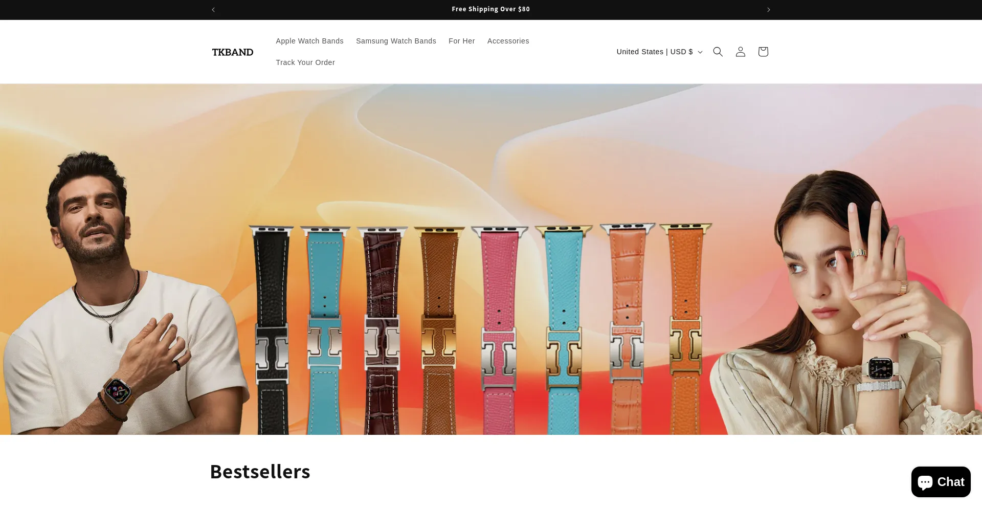 Website screenshot of Tkband.com