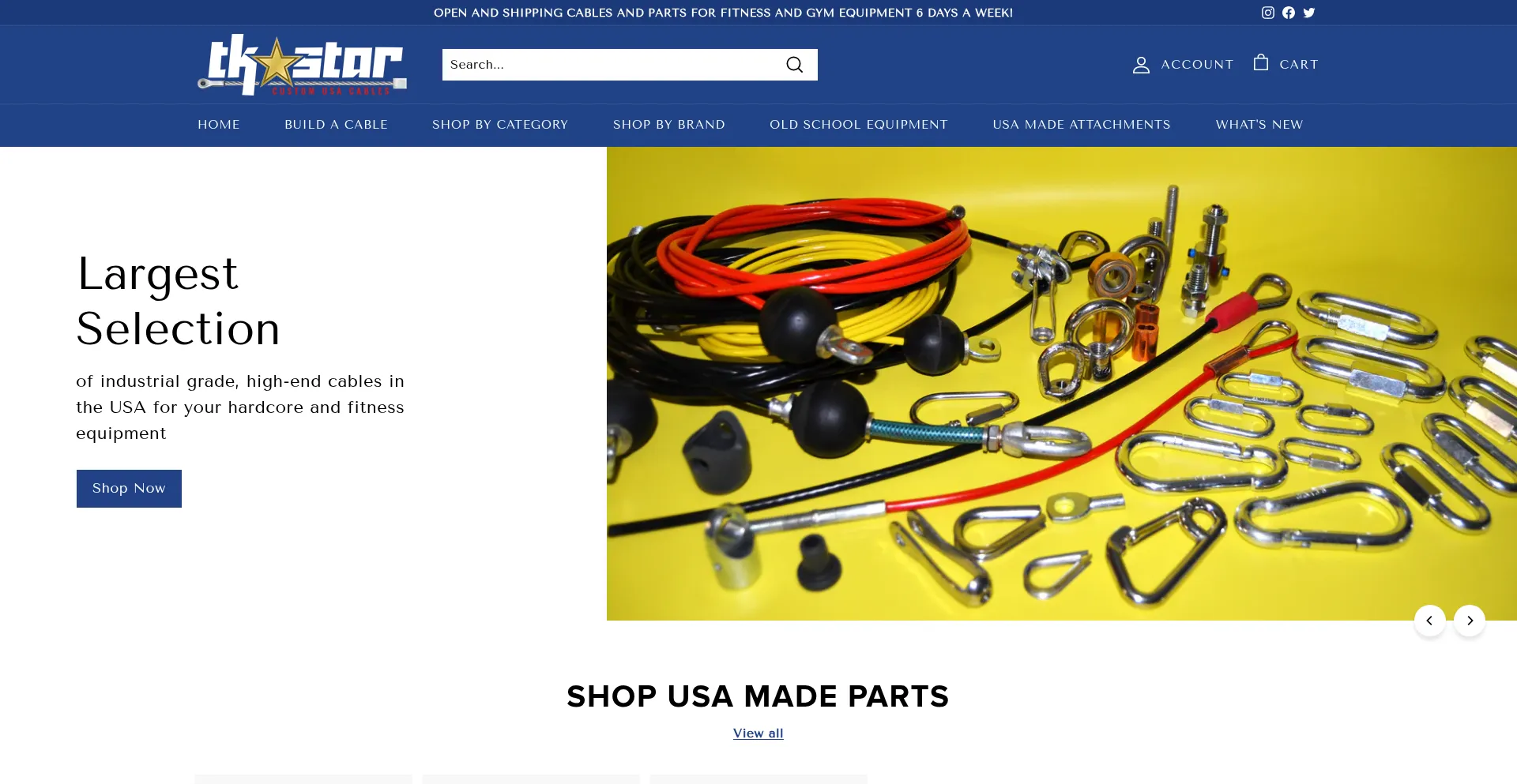 Website screenshot of Tkstar.com