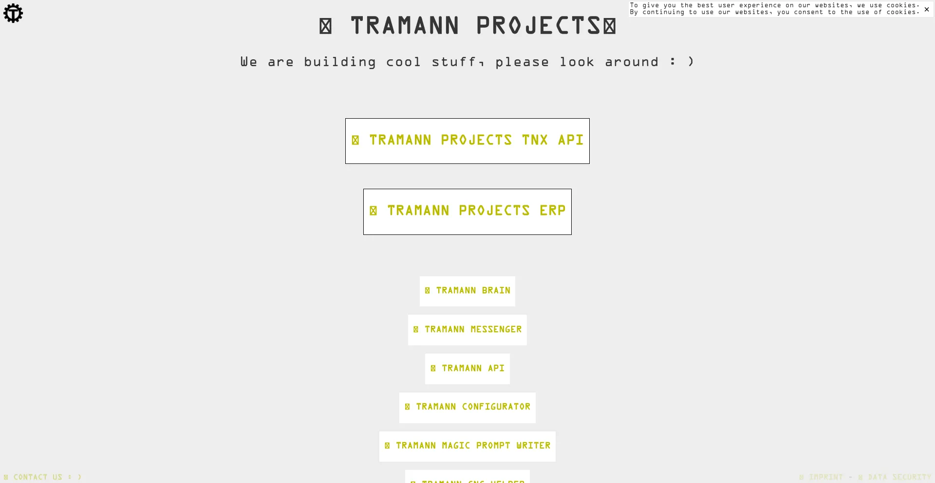 Website screenshot of Tnxapi.com