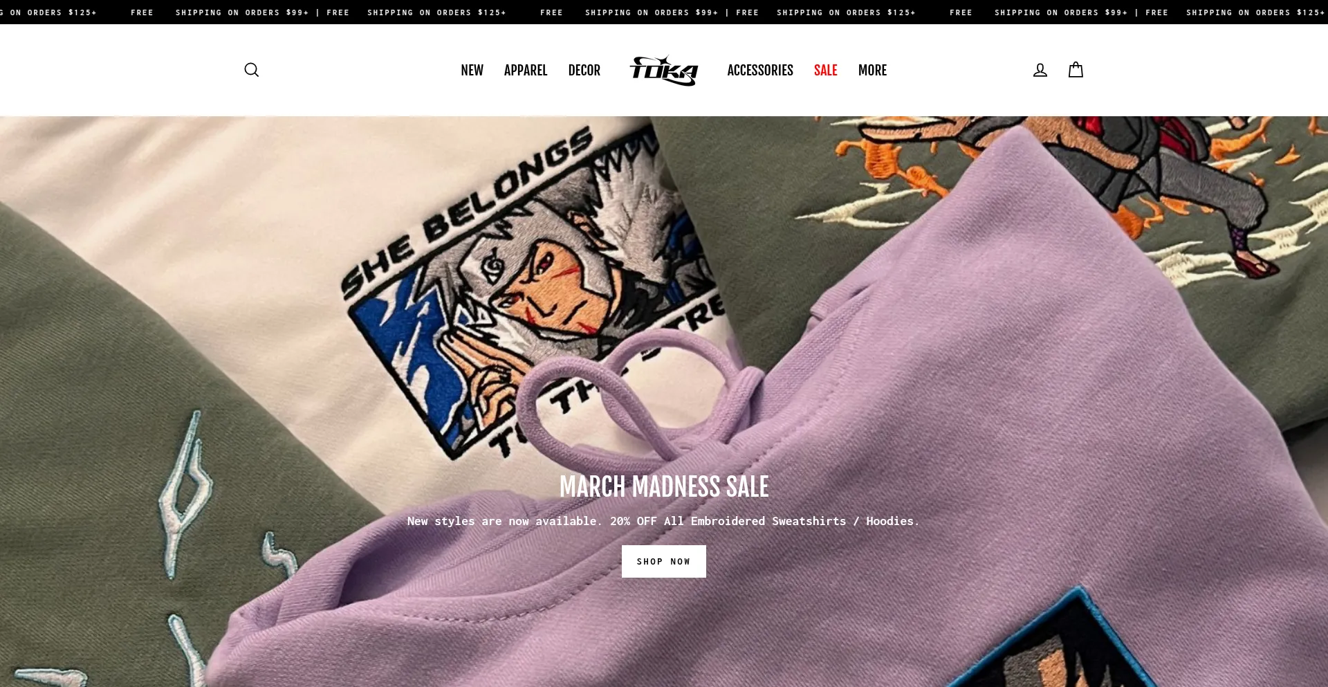 Website screenshot of Toka.co