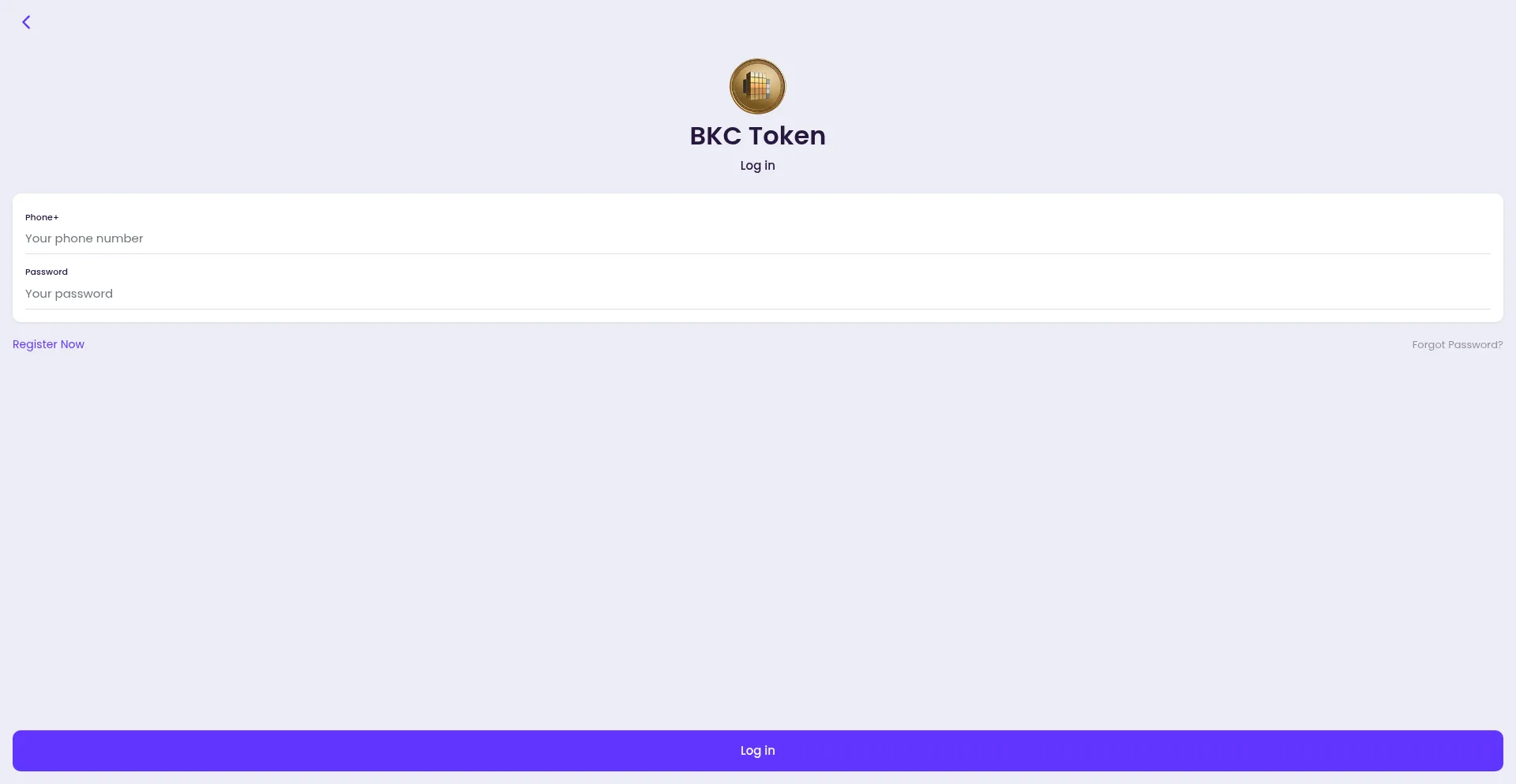 Website screenshot of Token.aibkc.com