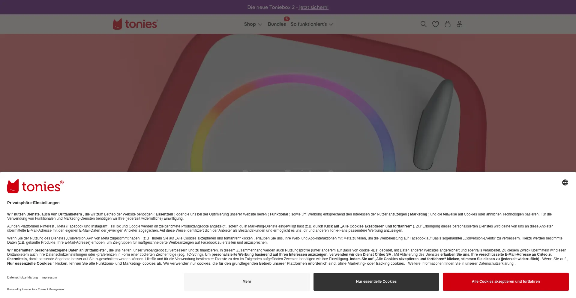 ¿És Seguro y Confiable Tonies.de?
