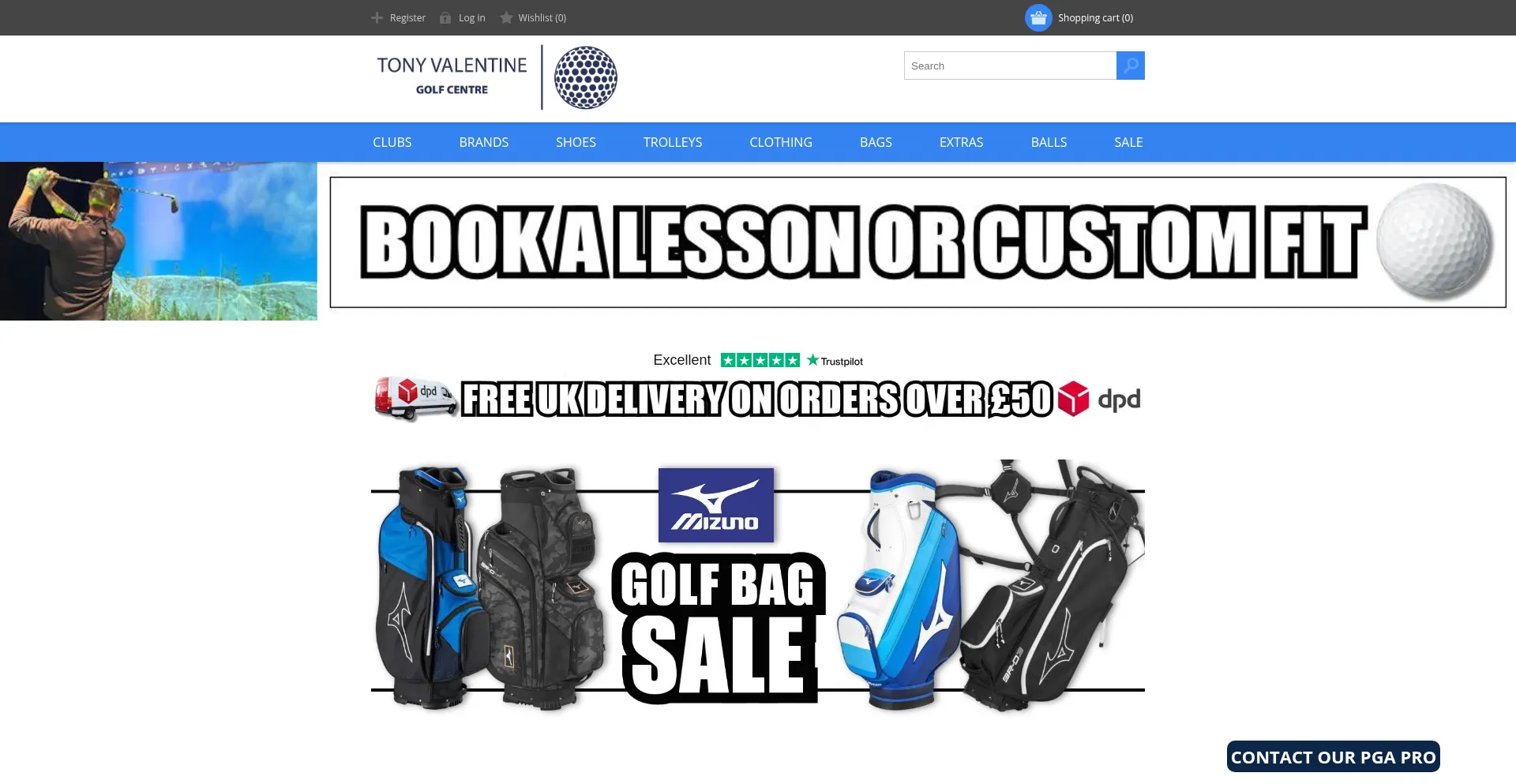 Website screenshot of Tonyvalentine.com