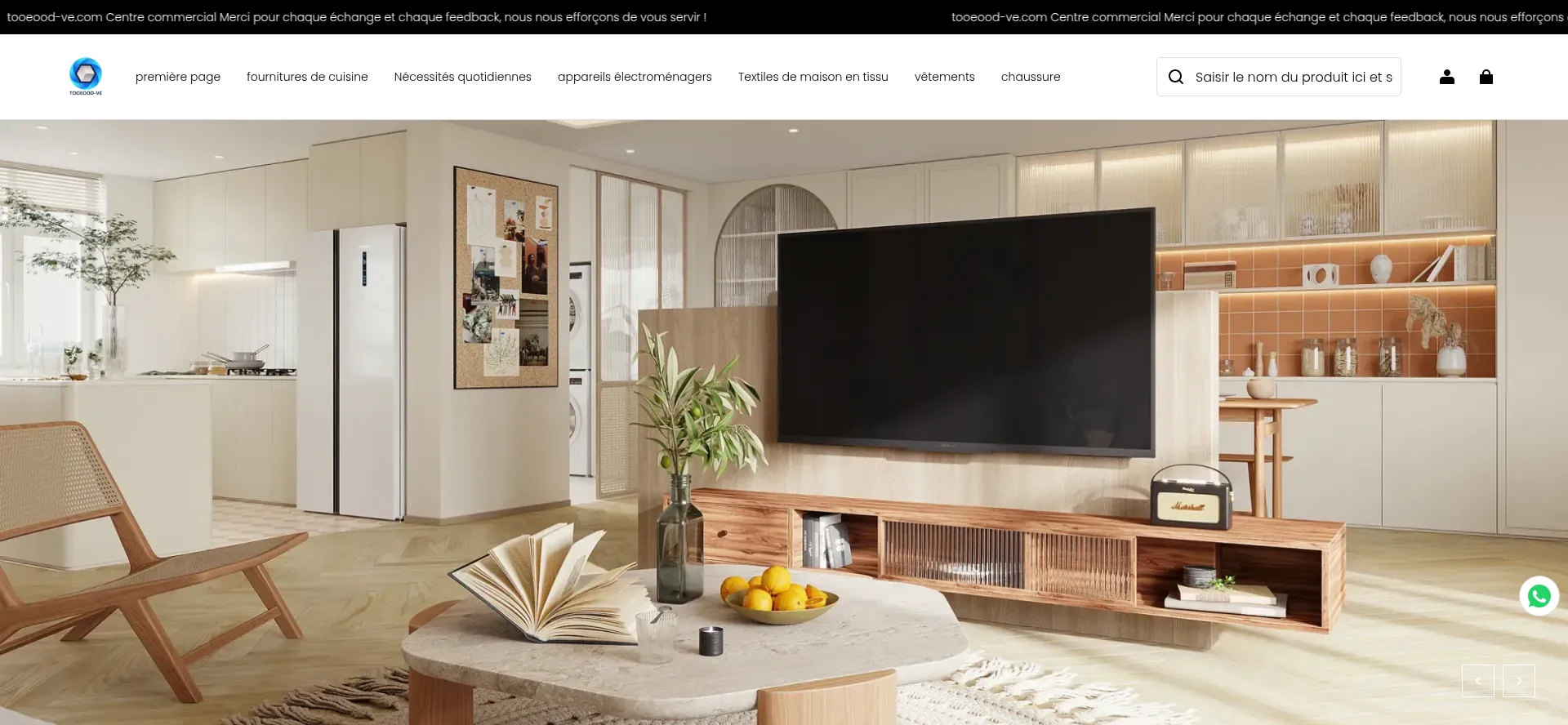 Website screenshot of Tooeood-ve.com