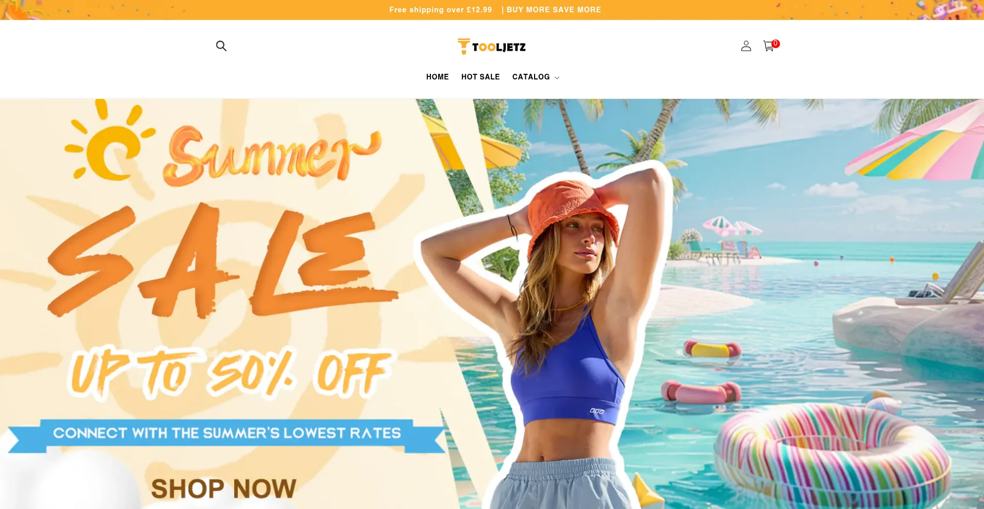 Website screenshot of Tooljetz.com