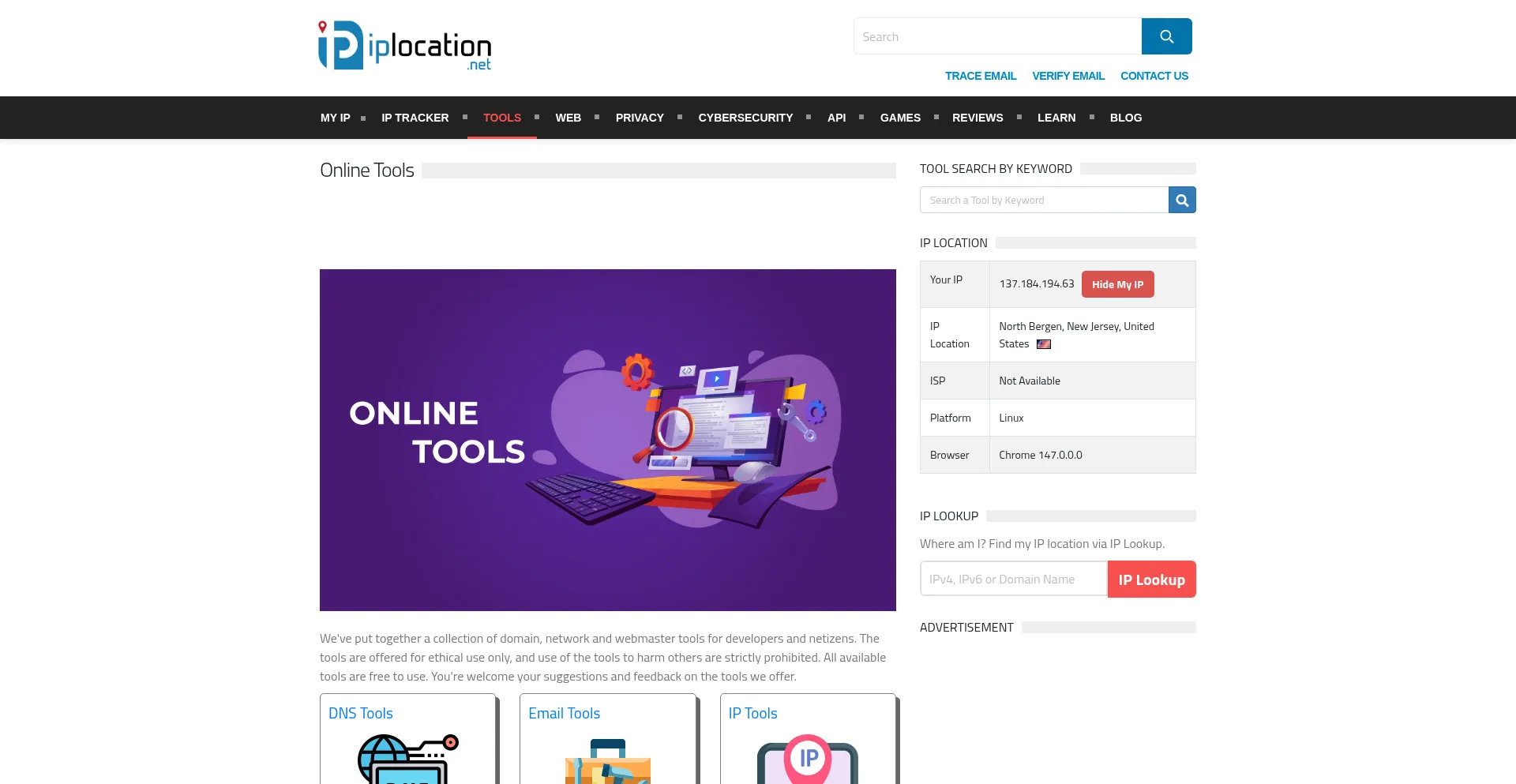 Tools.iplocation.net
