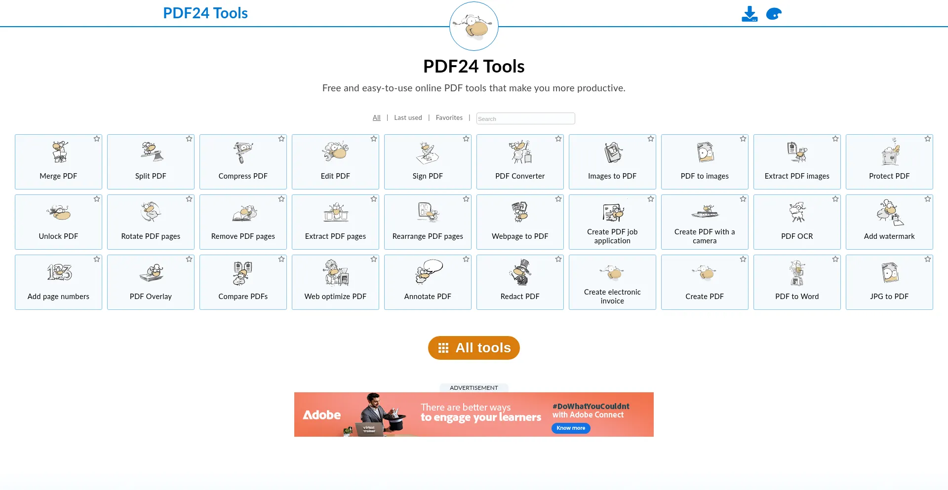 Tools.pdf24.org Screenshot
