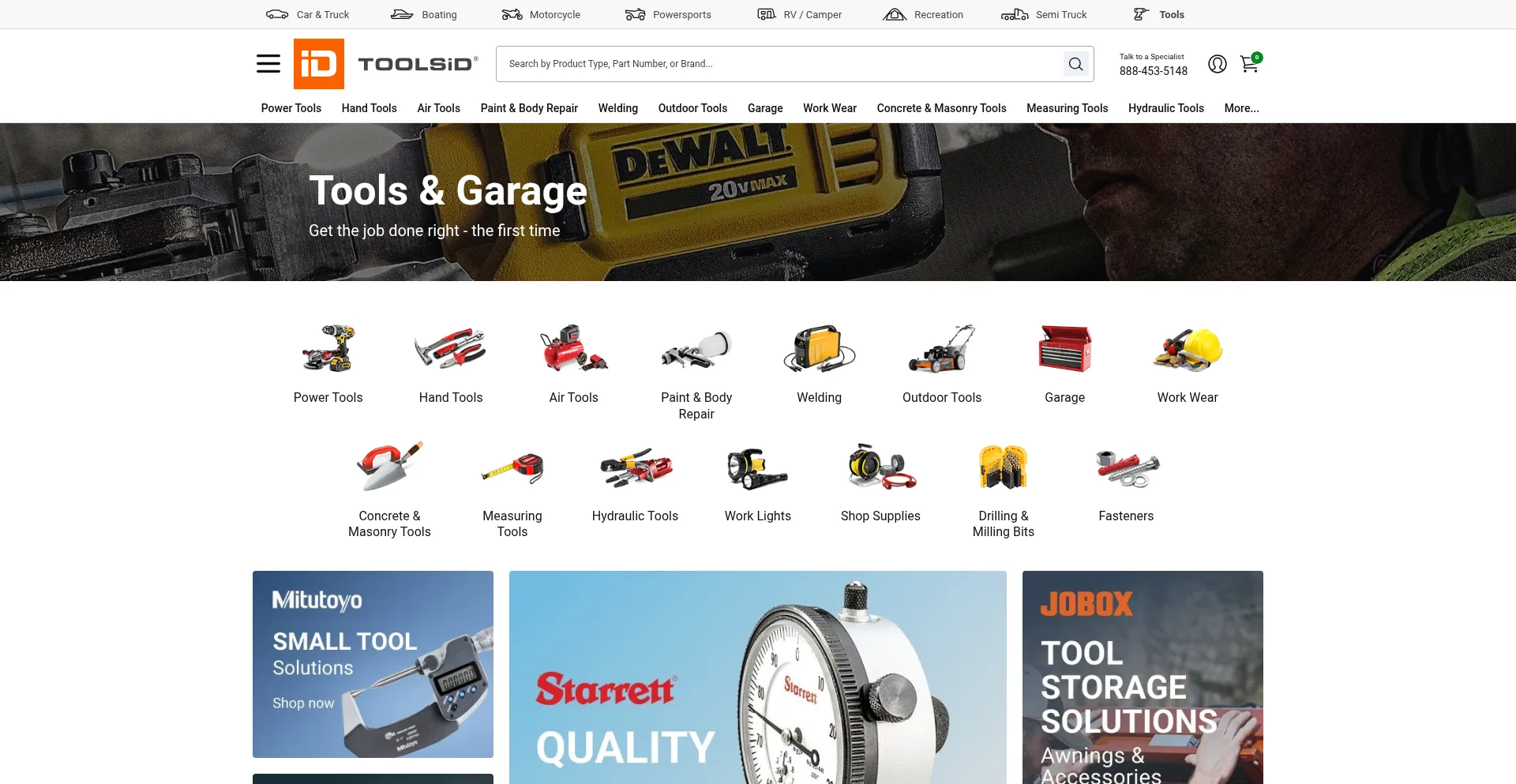 Website screenshot of Toolsid.com