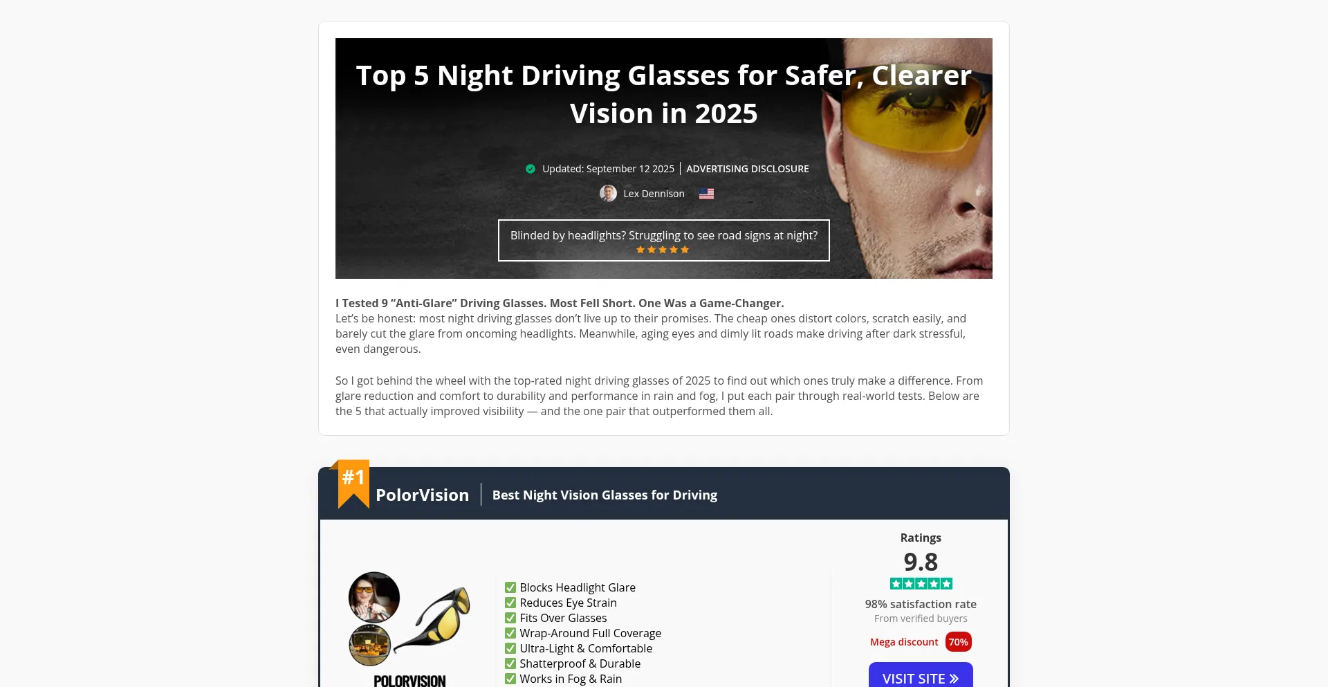 ¿És Seguro y Confiable Top5nightglasses.com?