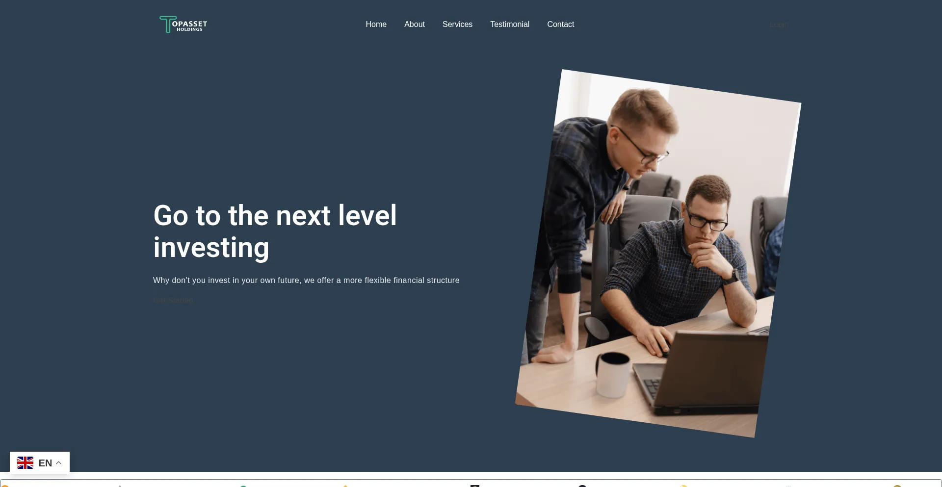 Website screenshot of Topassetholdings.com