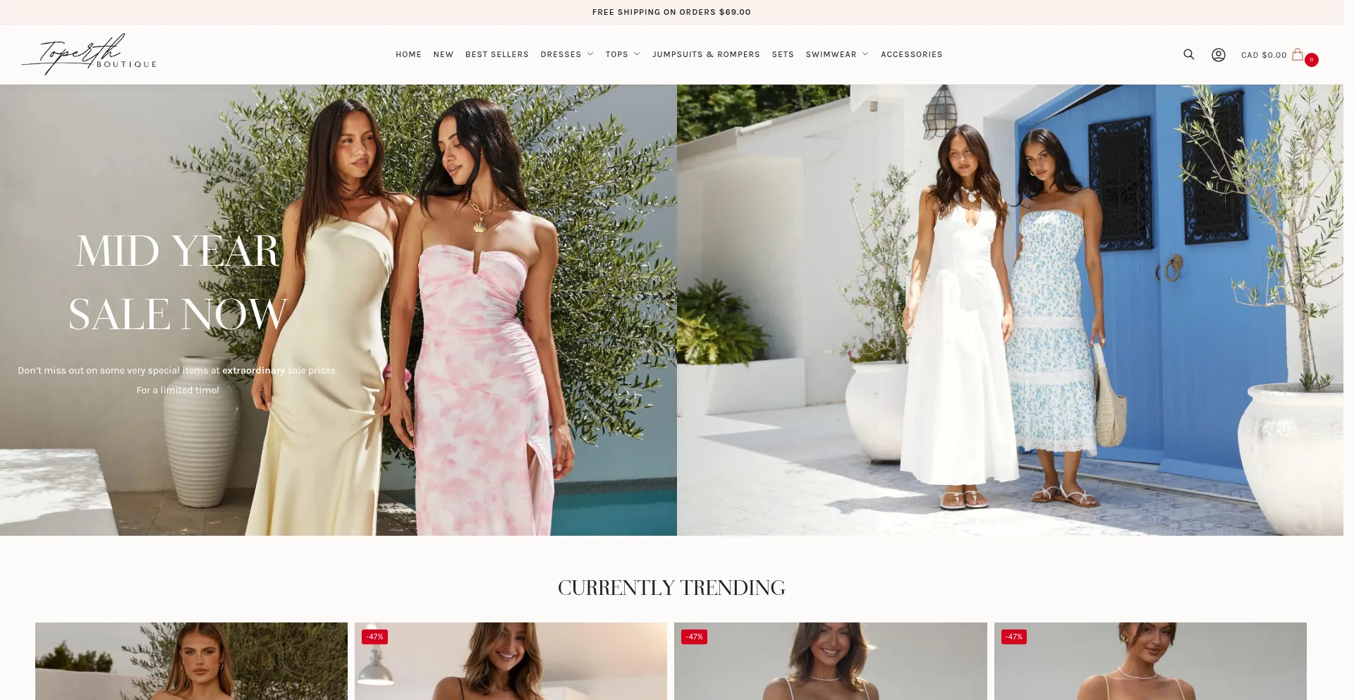Website screenshot of Toperth.com