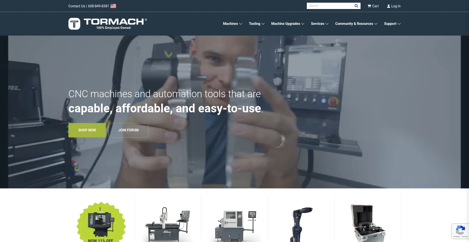 Tormach.com Screenshot