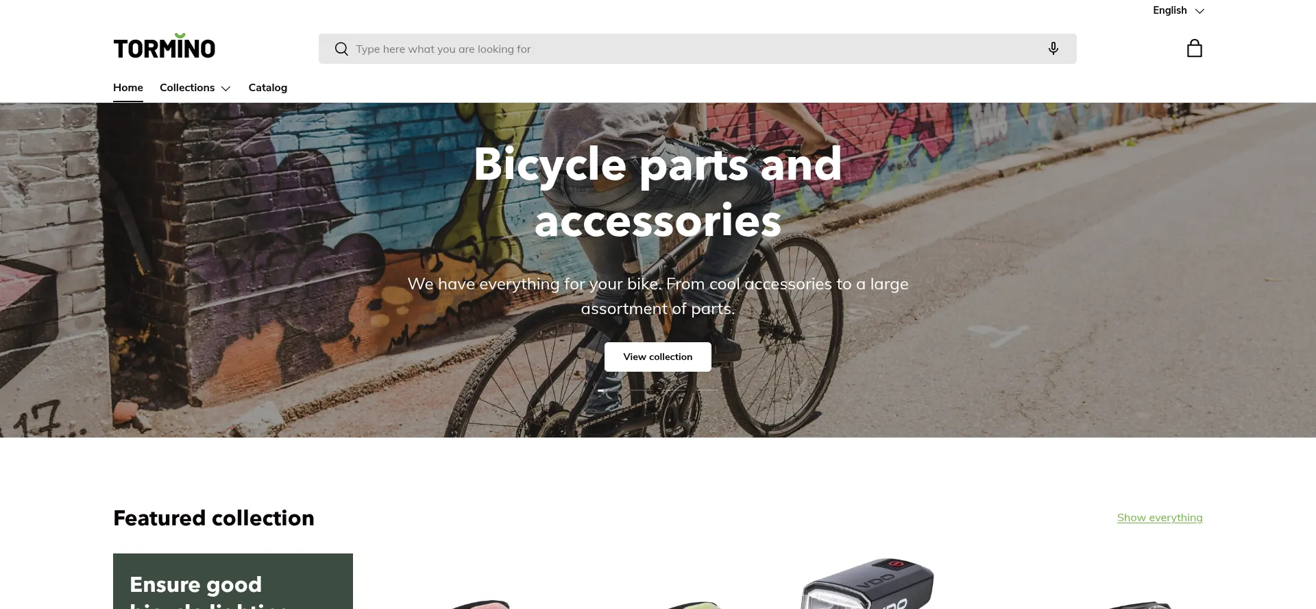 Website screenshot of Tormino.com