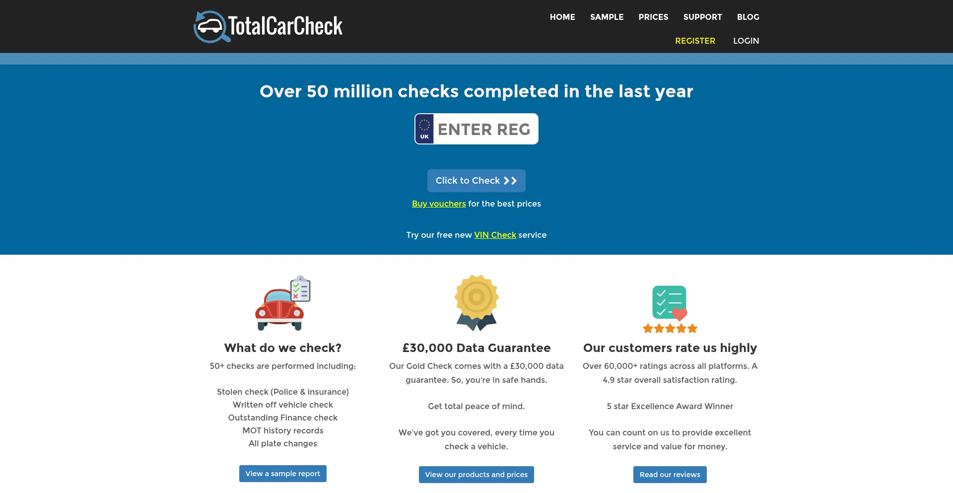 ¿És Seguro y Confiable Totalcarcheck.co.uk?