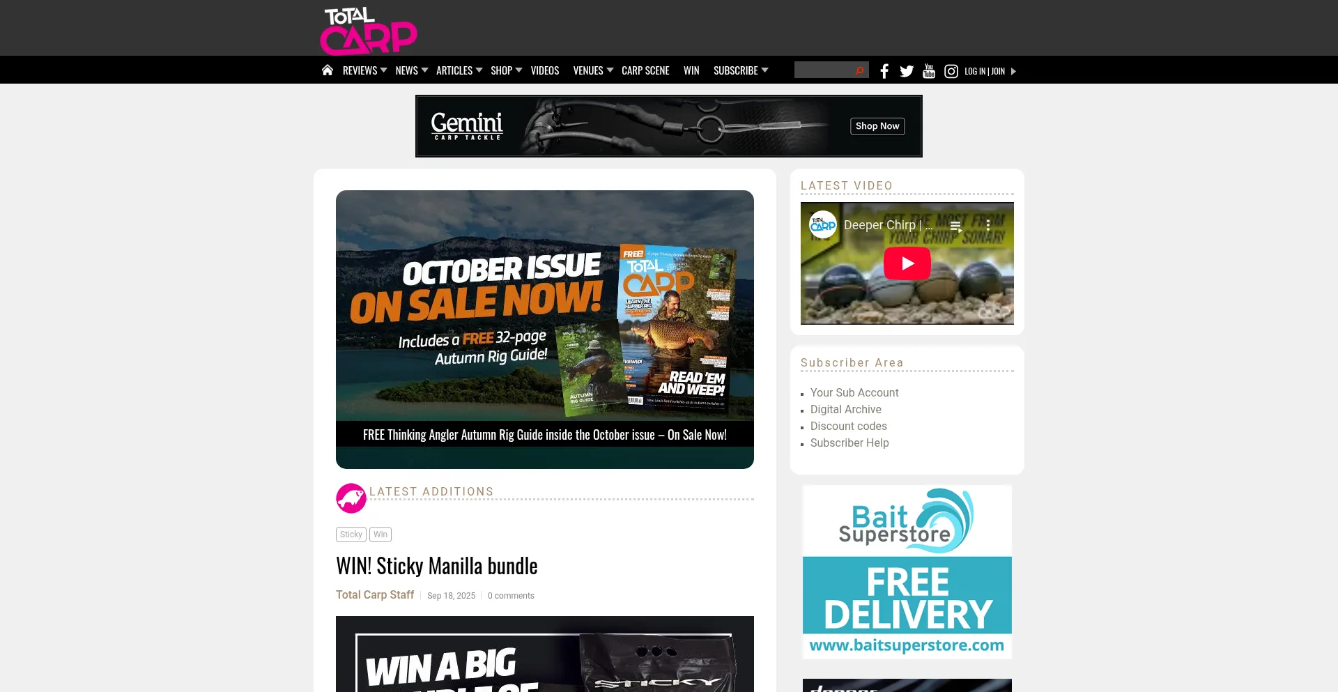 Totalcarpmagazine.com Screenshot