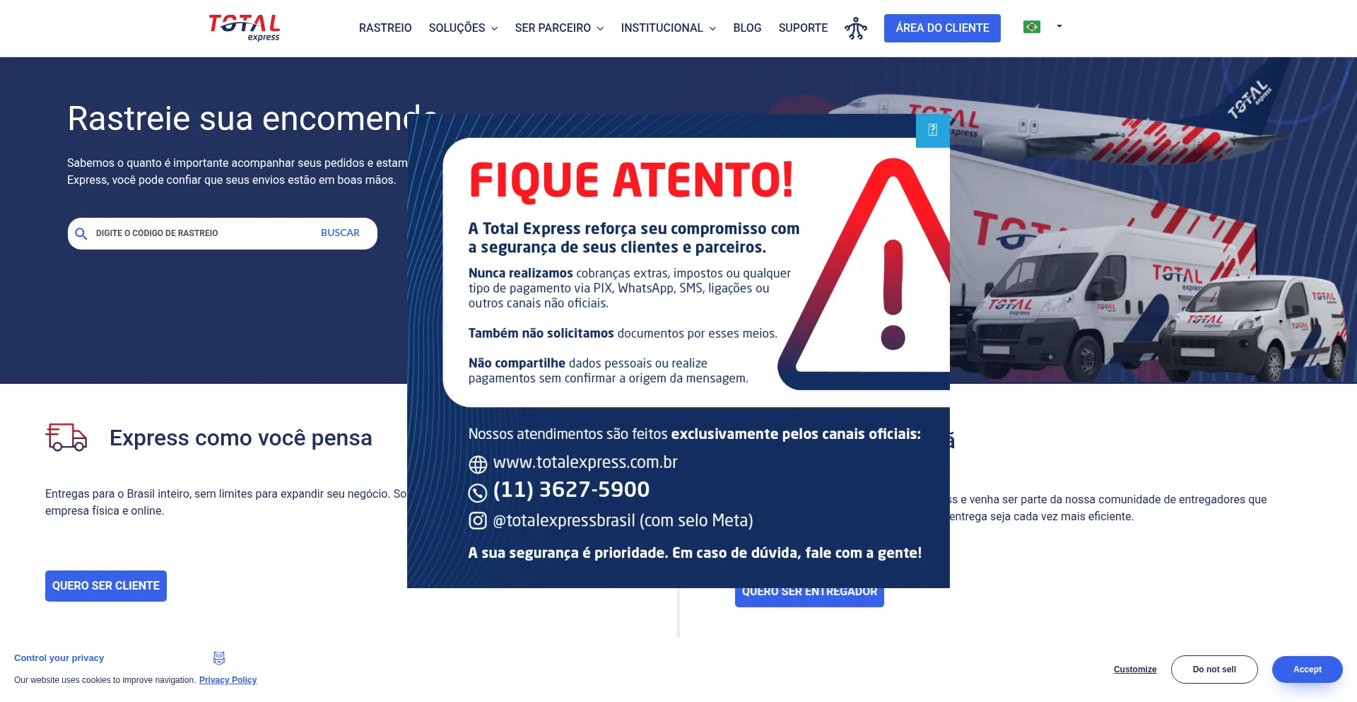 ¿És Seguro y Confiable Totalexpress.com.br?