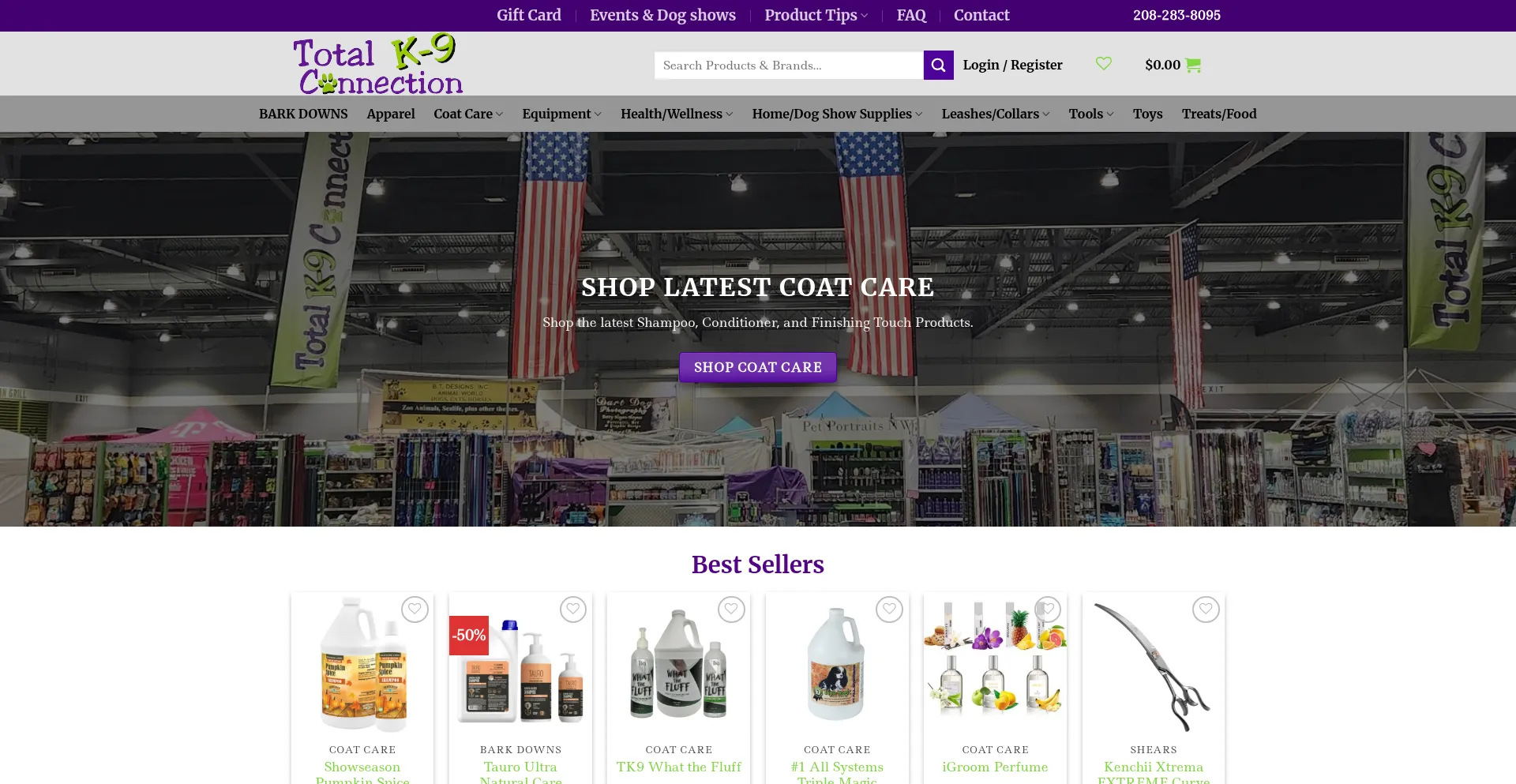 Website screenshot of Totalk9connection.com