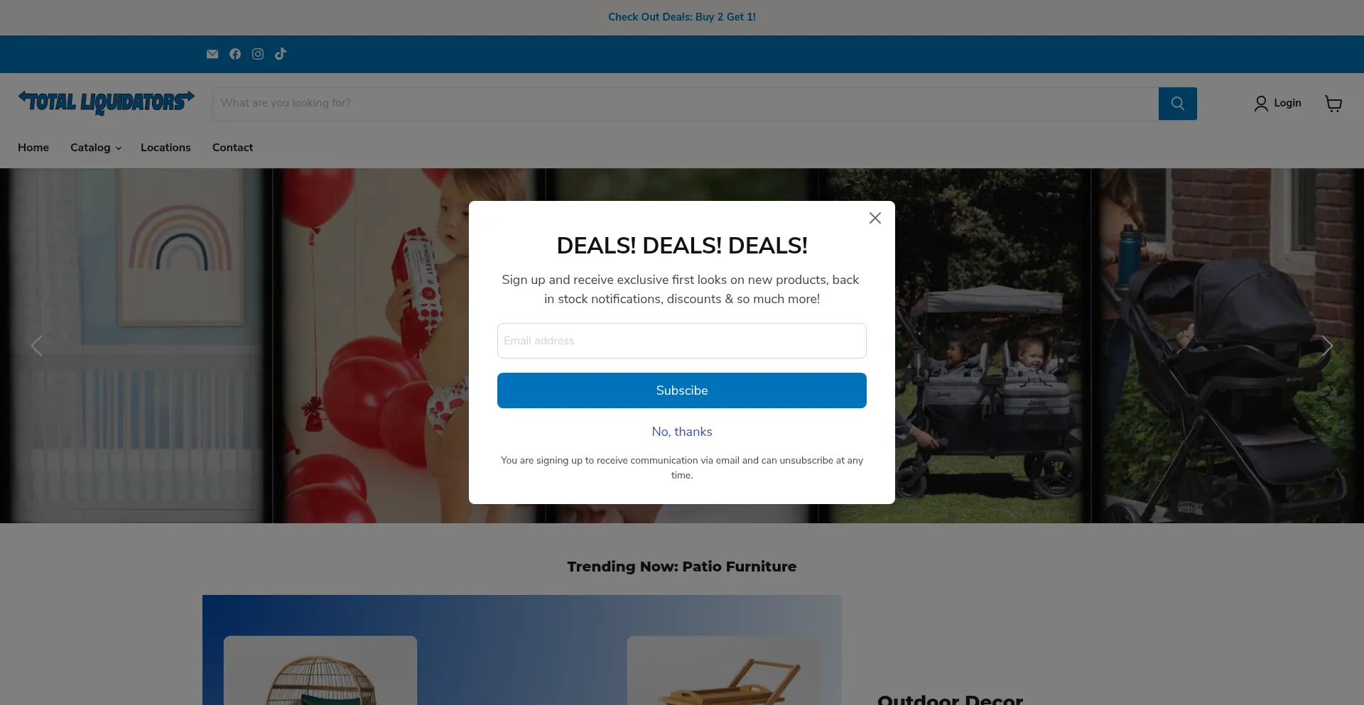 Website screenshot of Totalliquidators.net