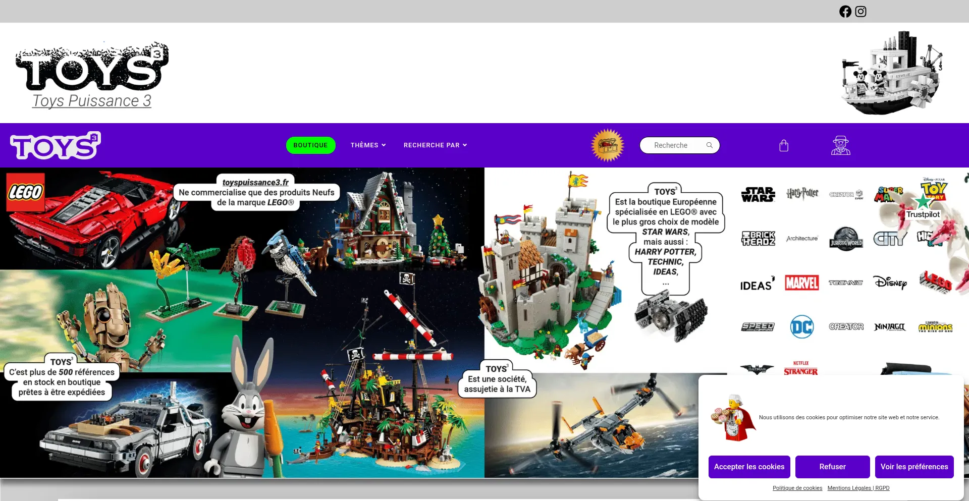 Website screenshot of Toyspuissance3.fr