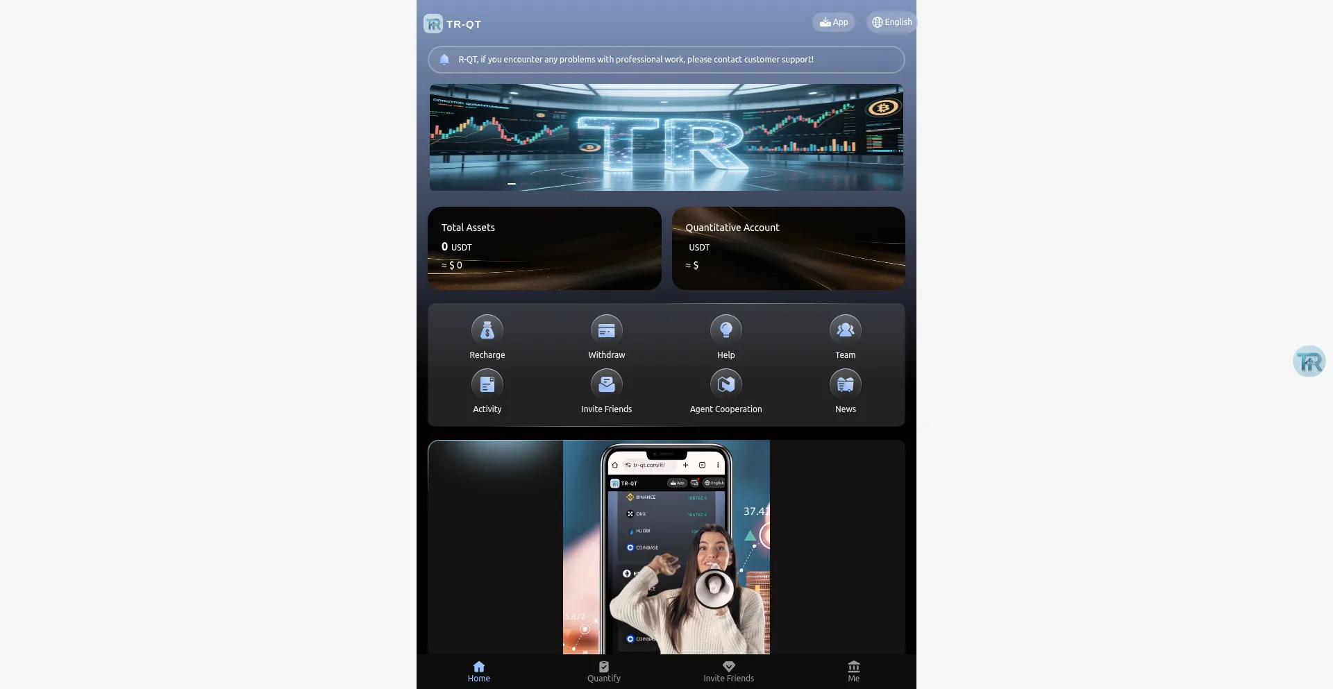 Website screenshot of Tr-qt.com